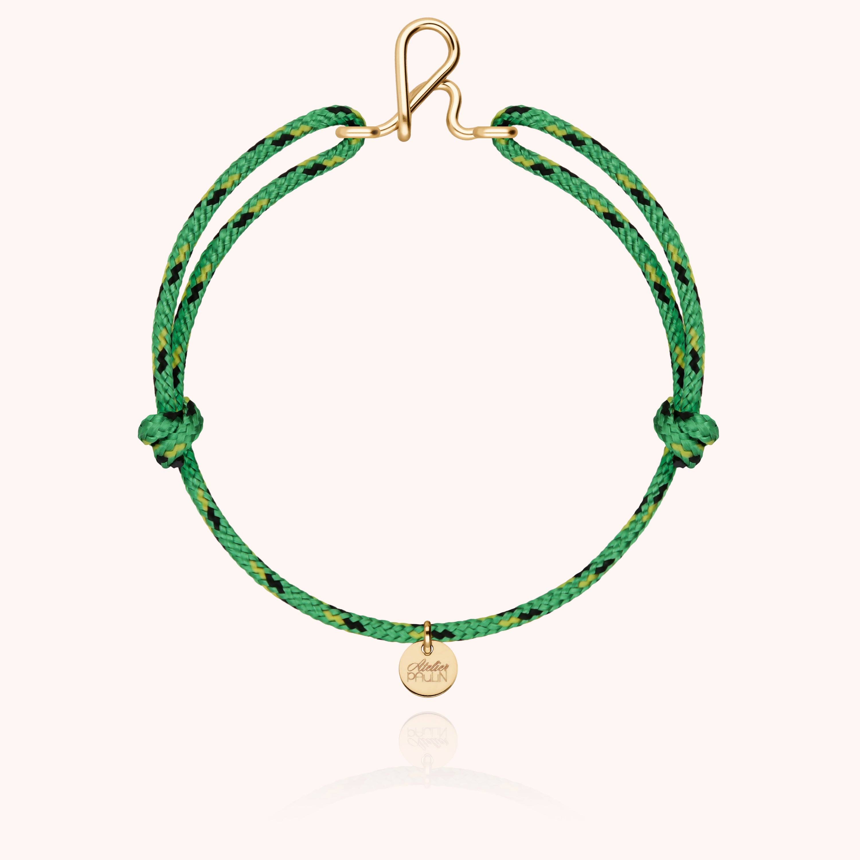 Men’s Initial Knot Cord Bracelet - 14k yellow gold filled