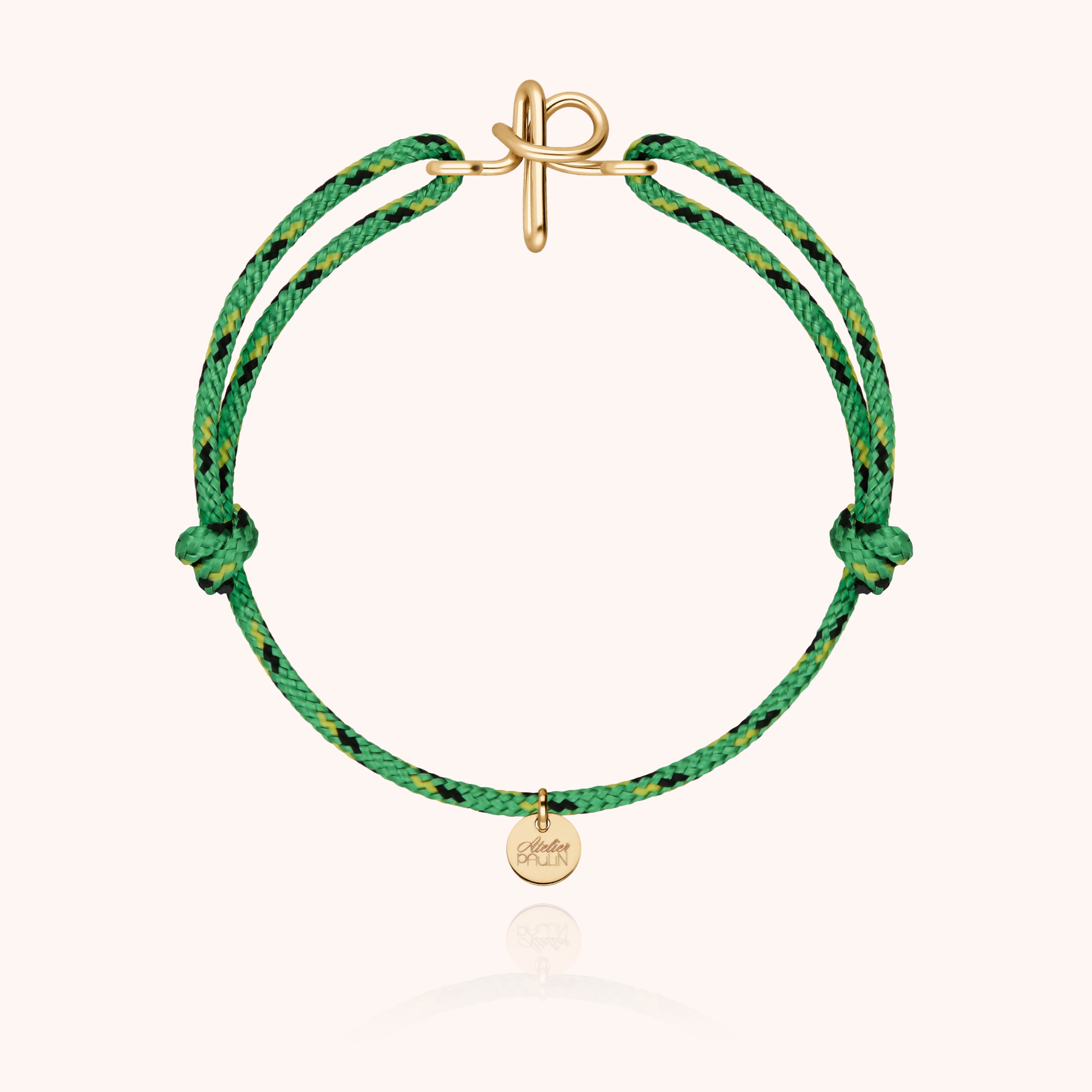 Men’s Initial Knot Cord Bracelet - 14k yellow gold filled