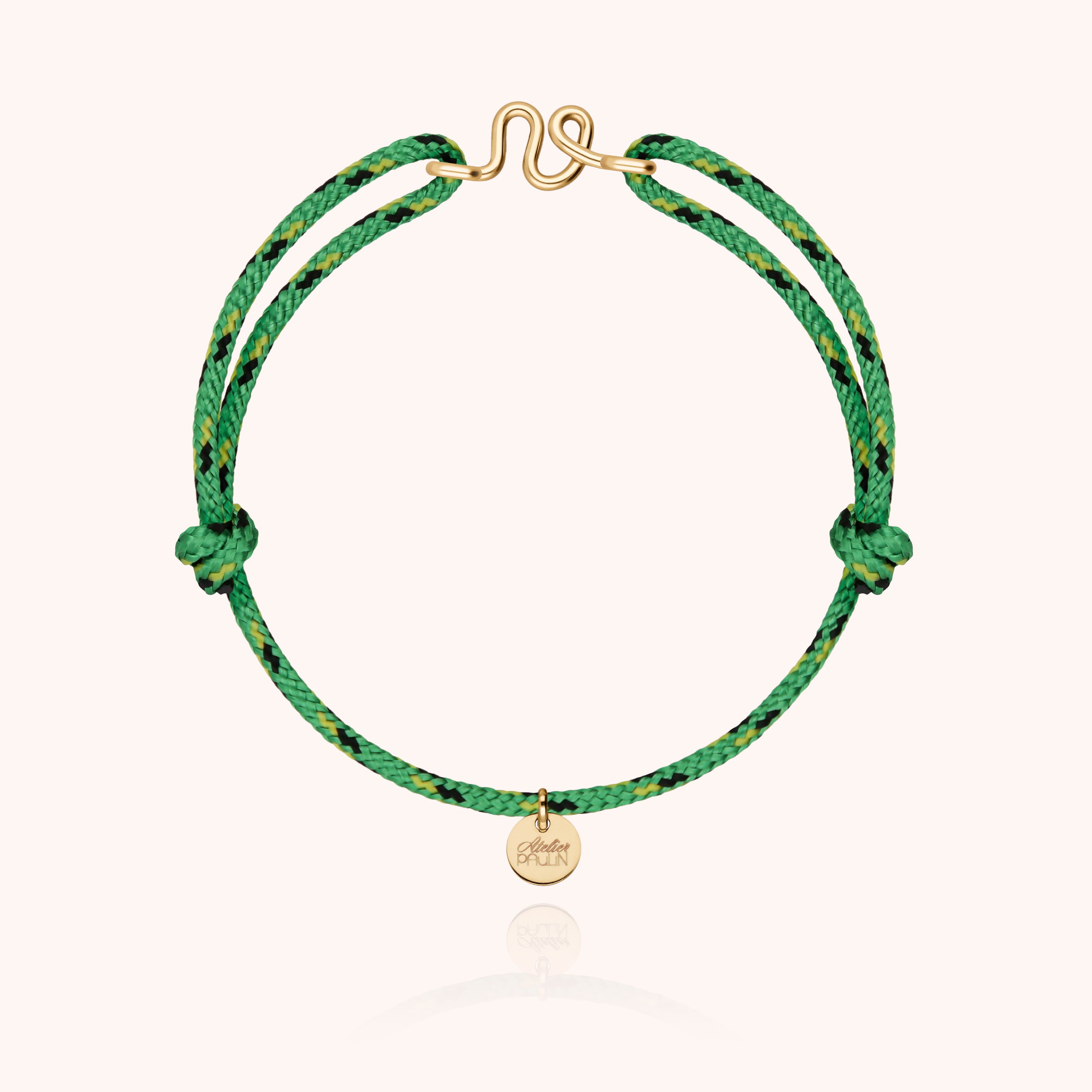 Men’s Initial Knot Cord Bracelet - 14k yellow gold filled