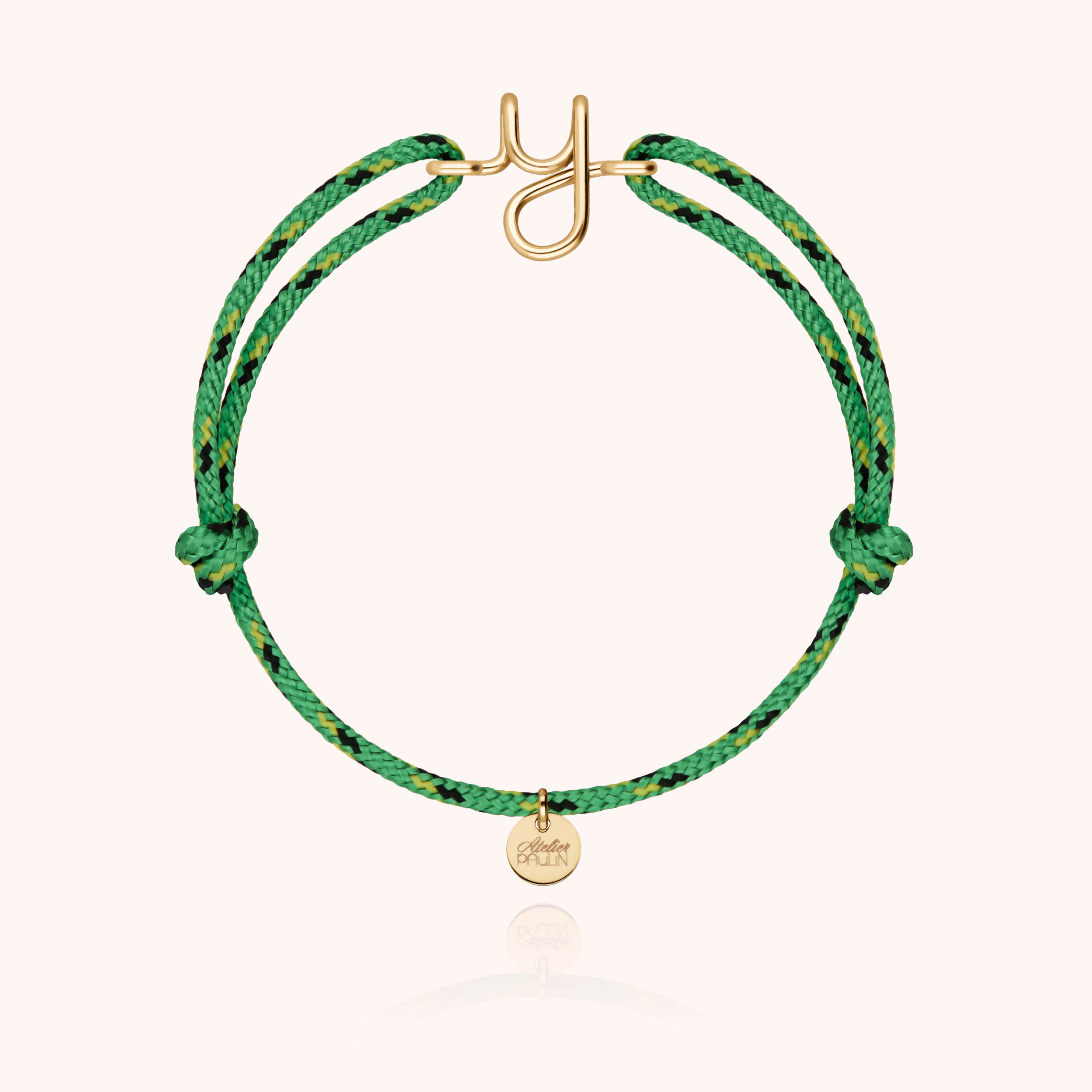 Men’s Initial Knot Cord Bracelet - 14k yellow gold filled