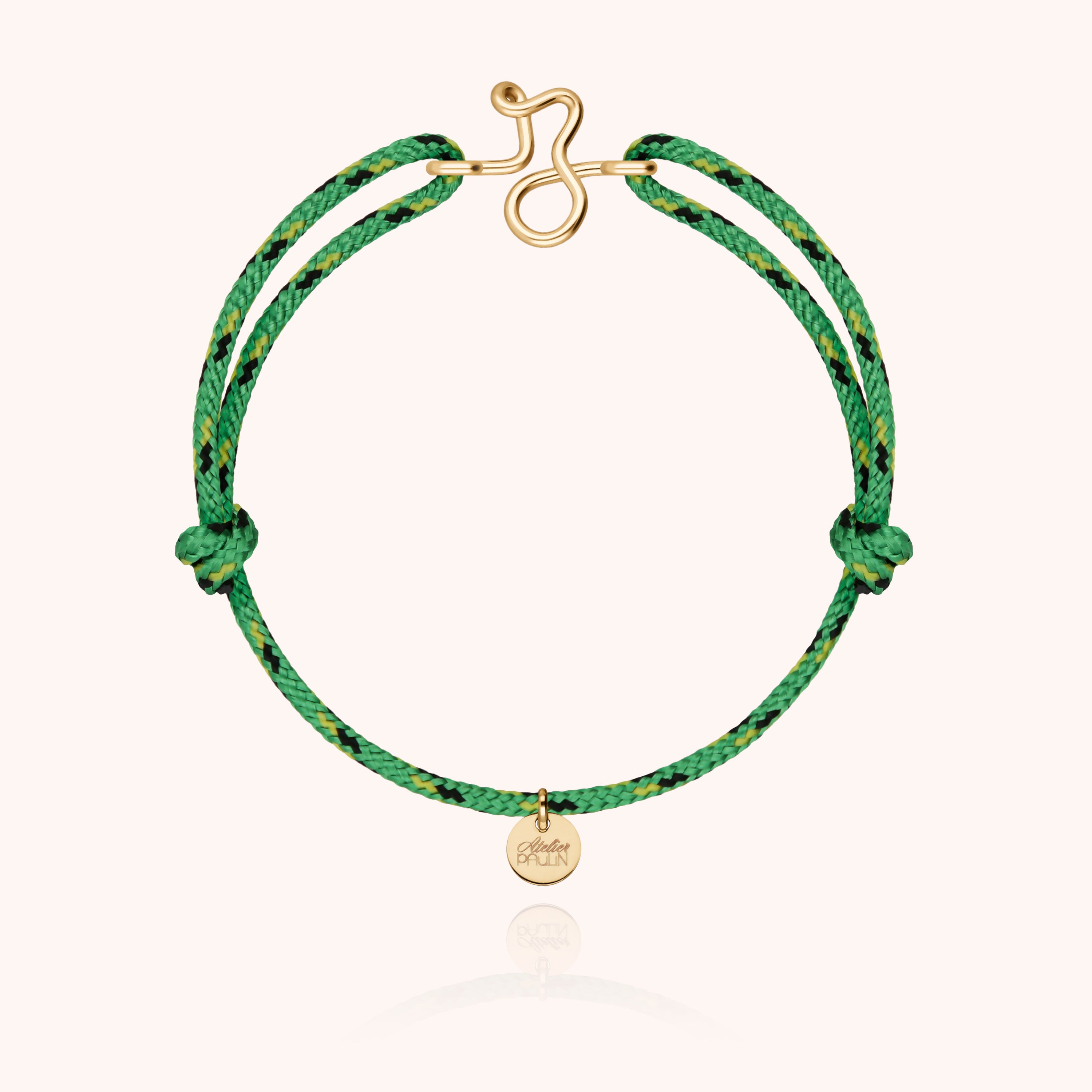 Men’s Initial Knot Cord Bracelet - 14k yellow gold filled