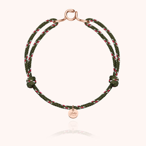 alternate image of Men's Initial Knot Cord Bracelet - 14k rose gold filled