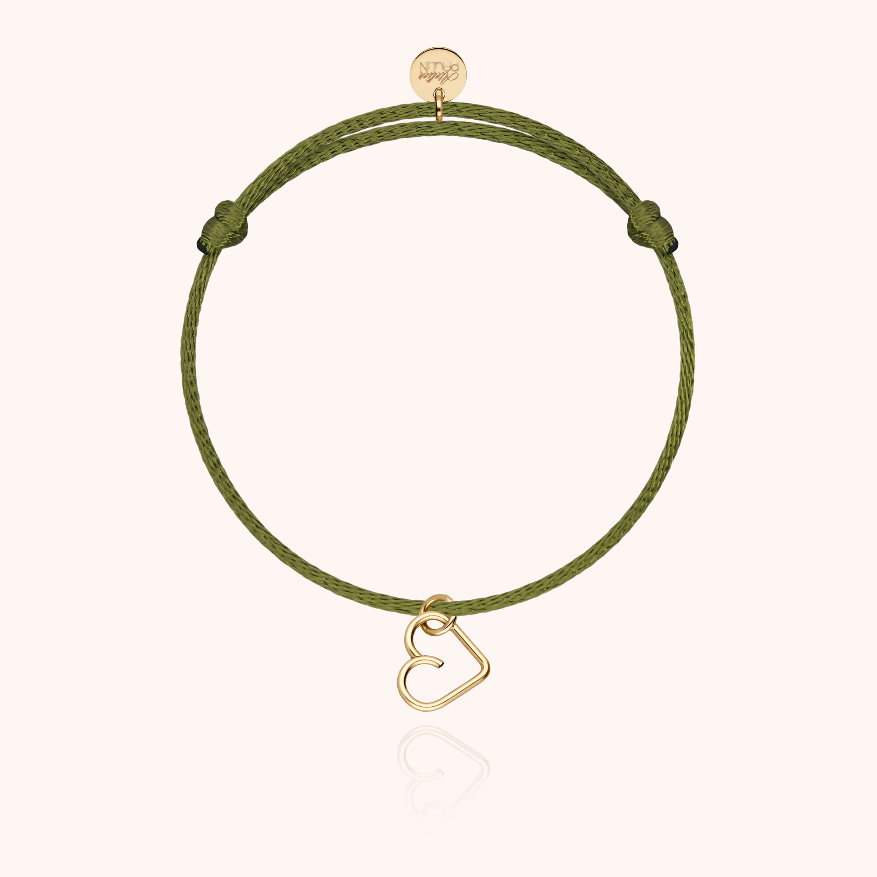 Bracelet Cordon Lucky Charms Cœur - or jaune laminé