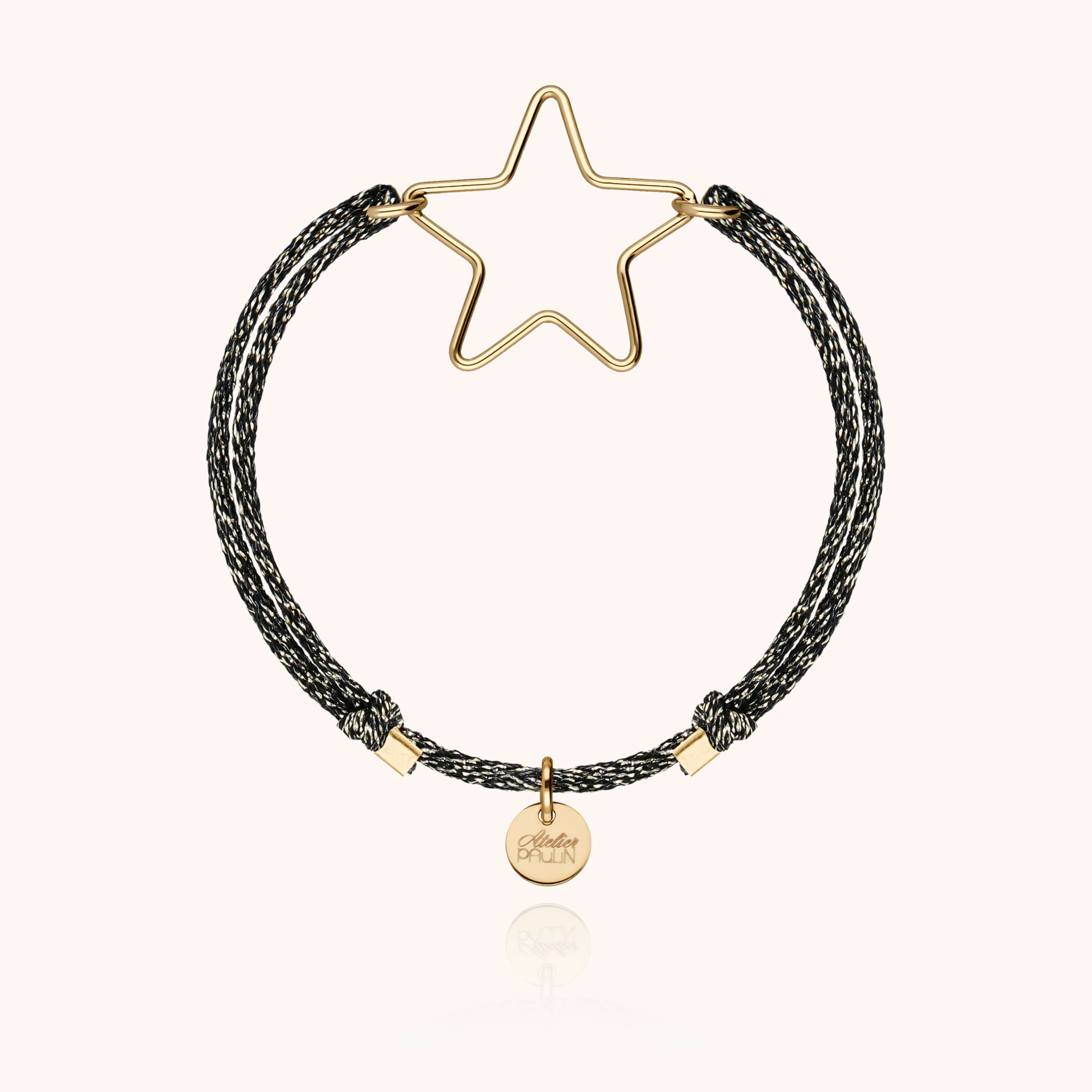 Bracelet Cordon Lurex Mini Star — fabriqué à la main à Paris