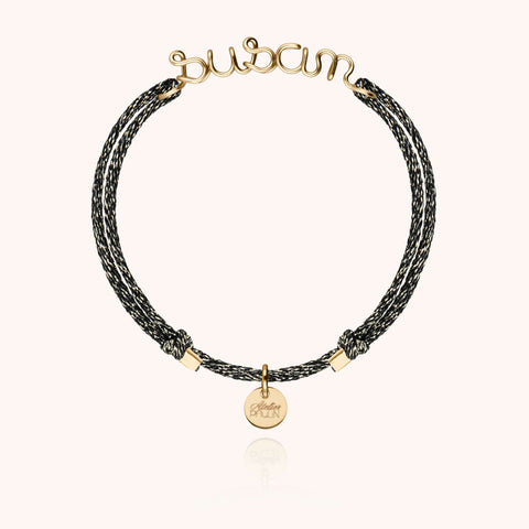 14k yellow gold filled - midnight black