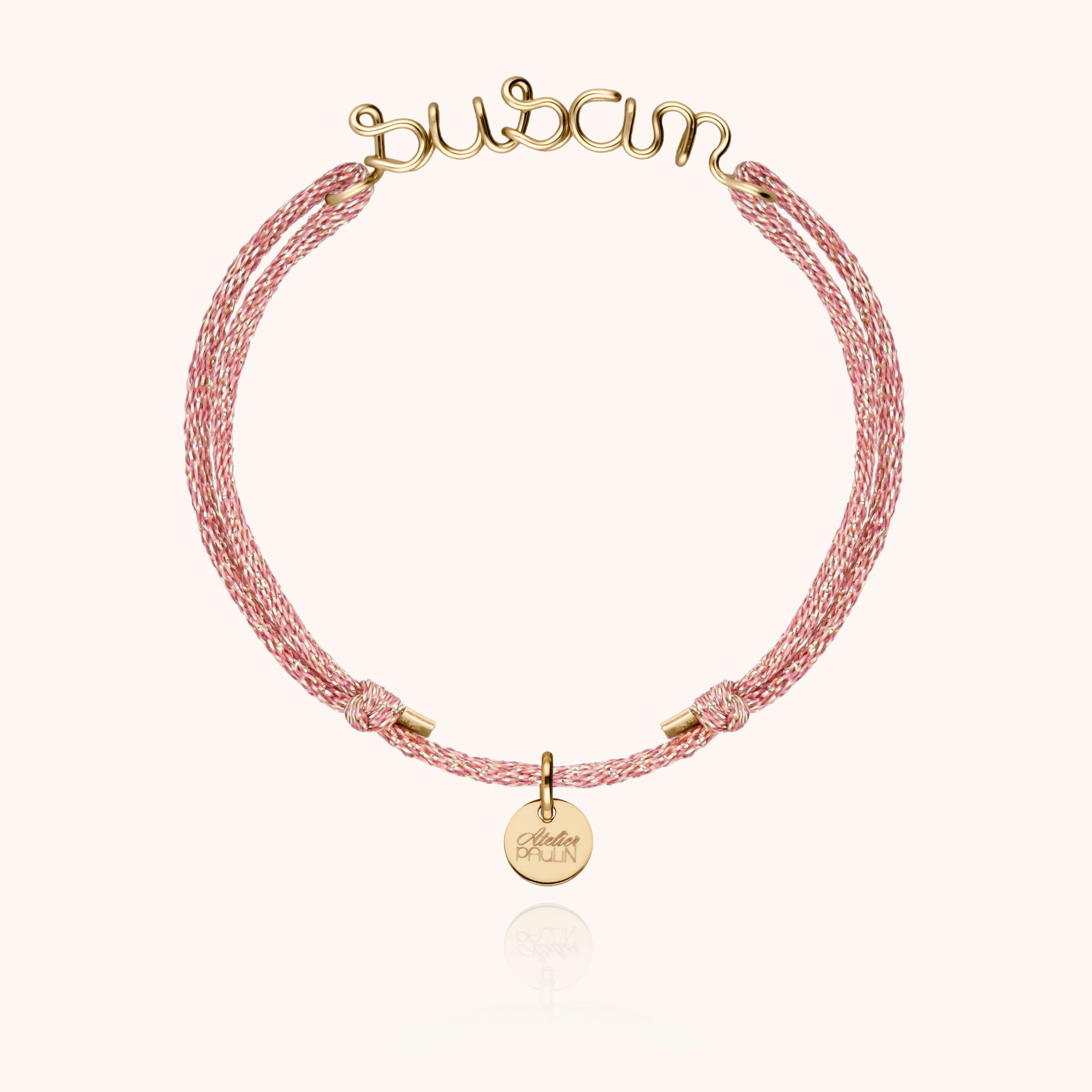 Bracelet Cordon Lurex Personnalisé personnalisable — cadeau de luxe artisanal
