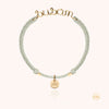 18k yellow gold - light green 17
