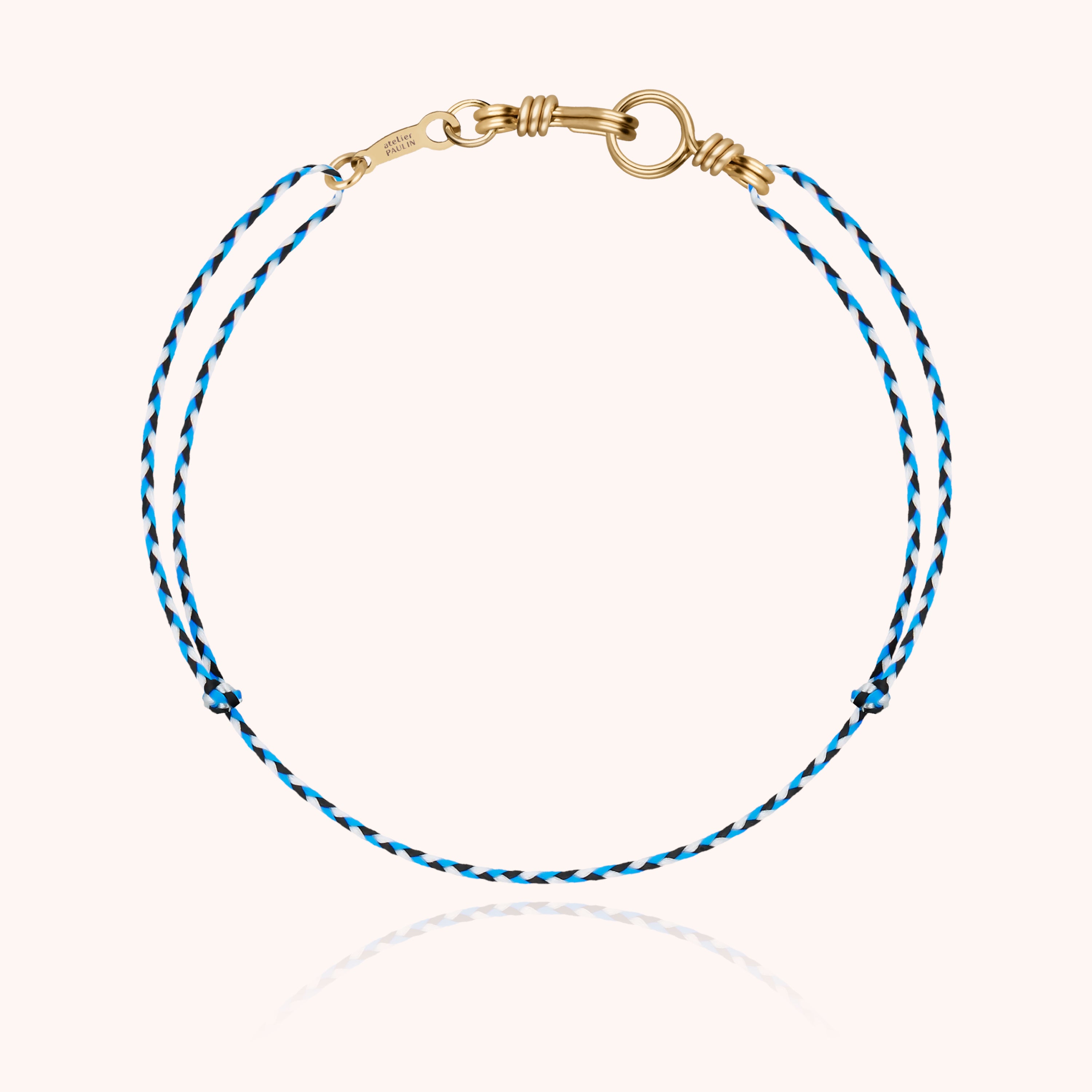 Bracelet Cordon Mini Attache moi - or jaune laminé