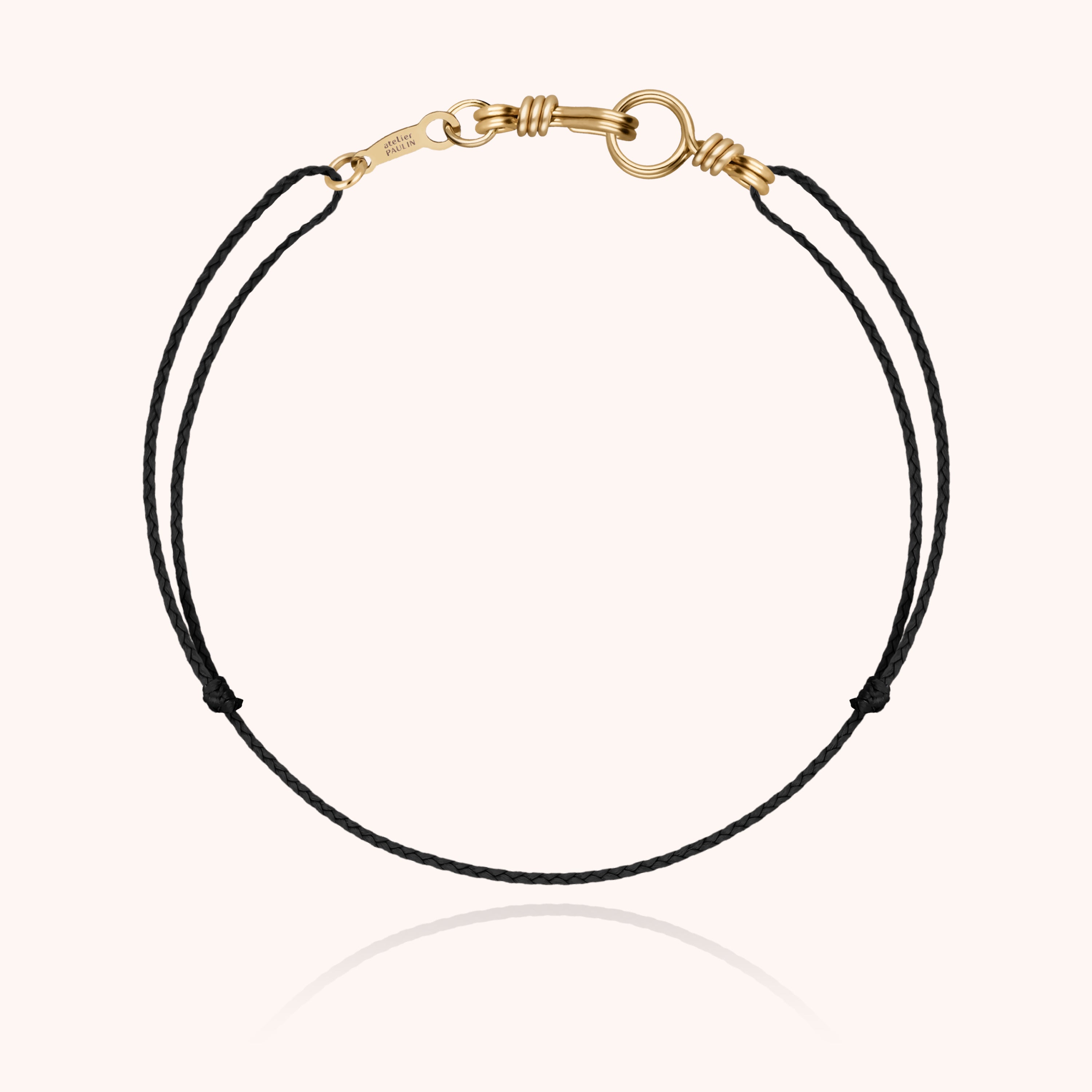 Mini Cord Bracelet Attach Me - yellow gold 750/1000