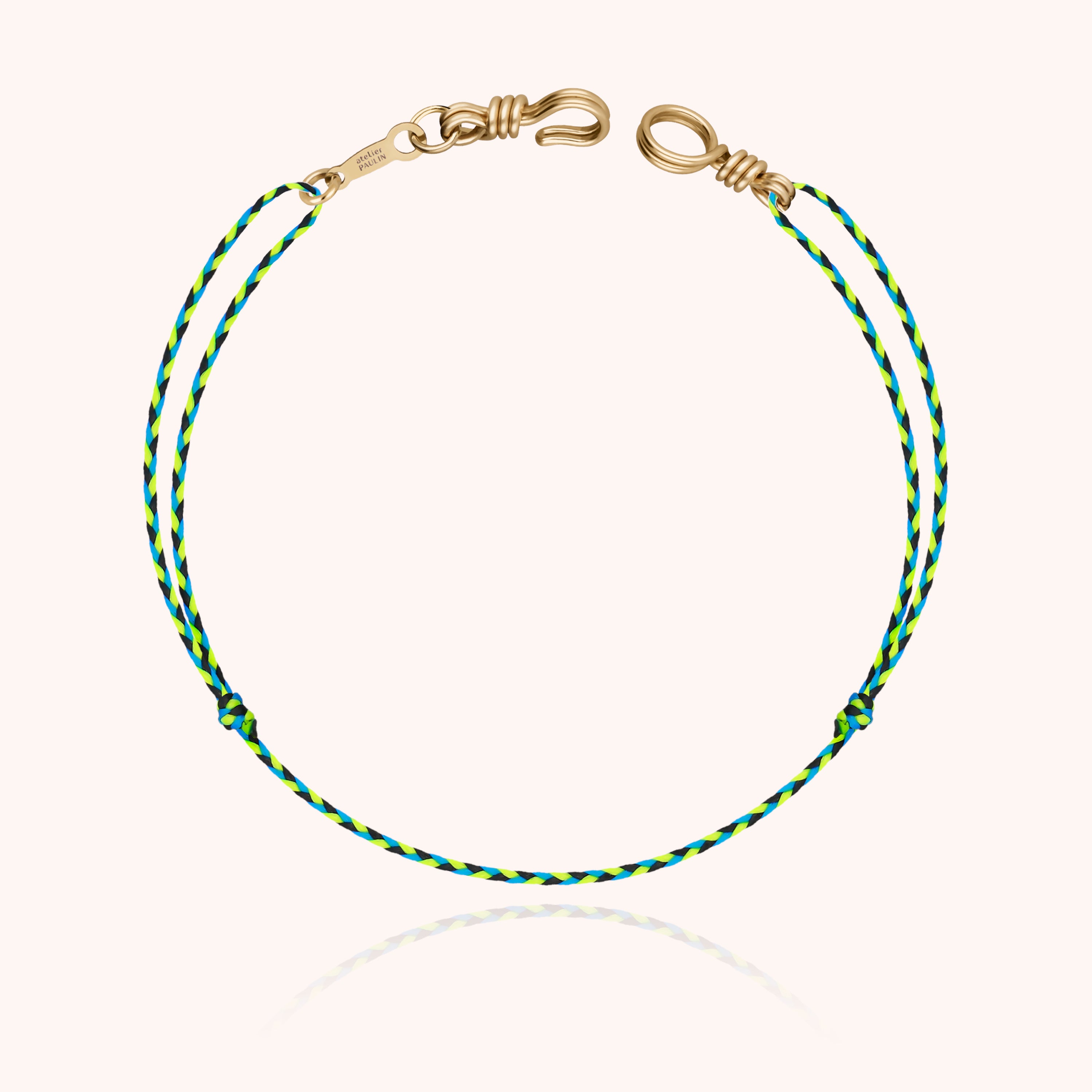 Bracelet Cordon Mini Attache moi - or jaune laminé