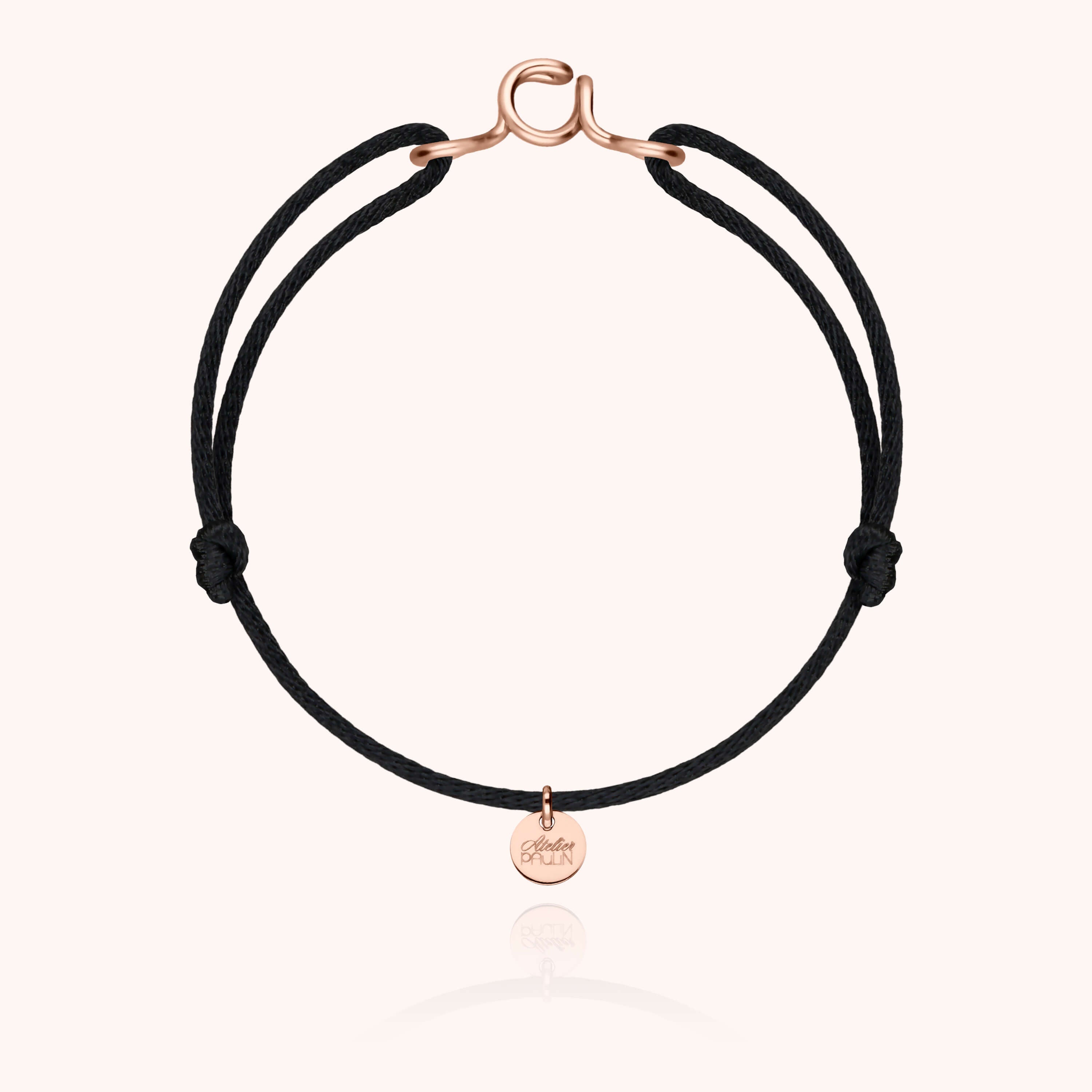 Bracelet cordon élégant homme gold filled 14k anniversaire homme Atelier Paulin - or rose laminé