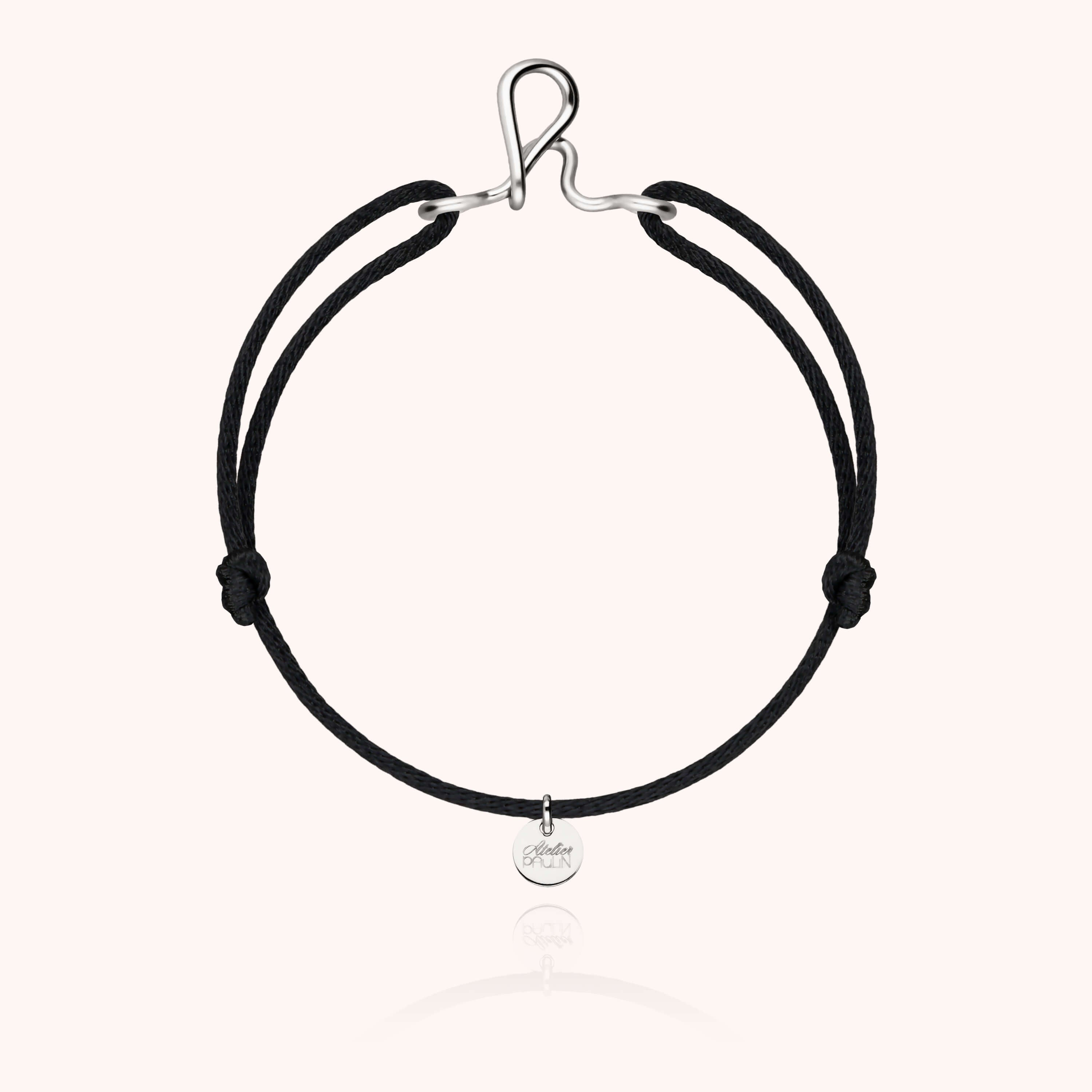 Bracelet Cordon Original Initiale - argent