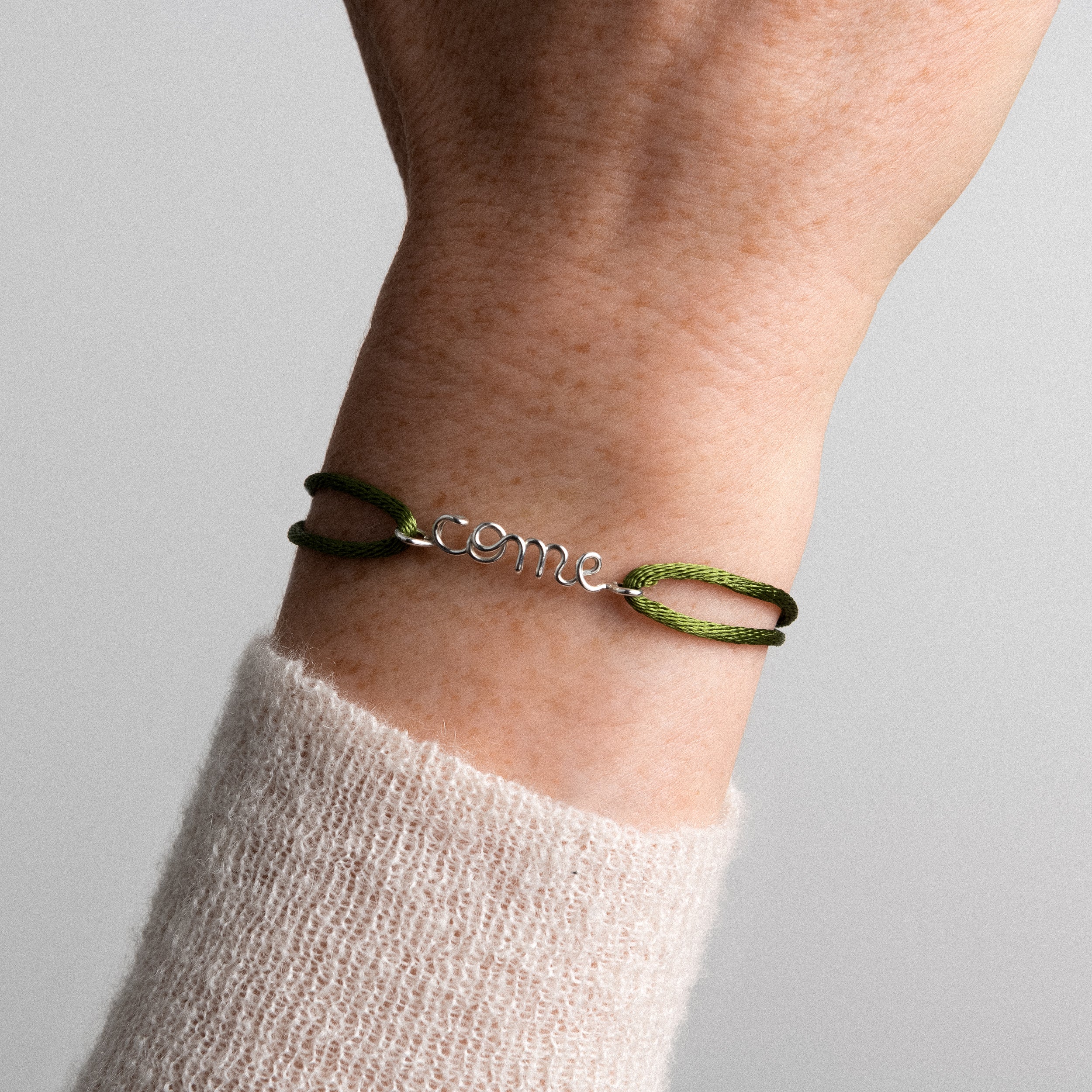 Bracelet Cordon Original Personnalisé - argent