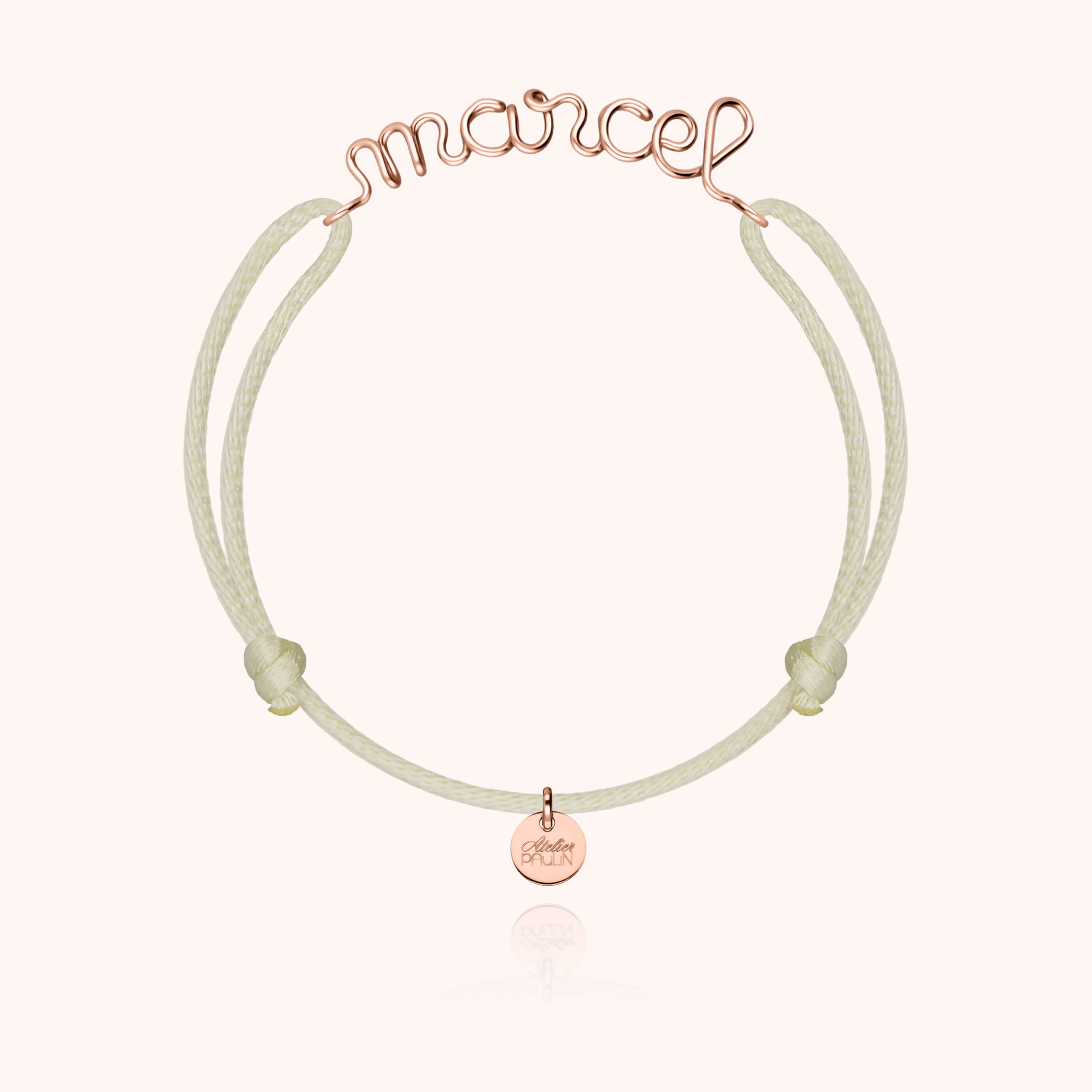 Bracelet Cordon Original Personnalisé - or rose 750/1000