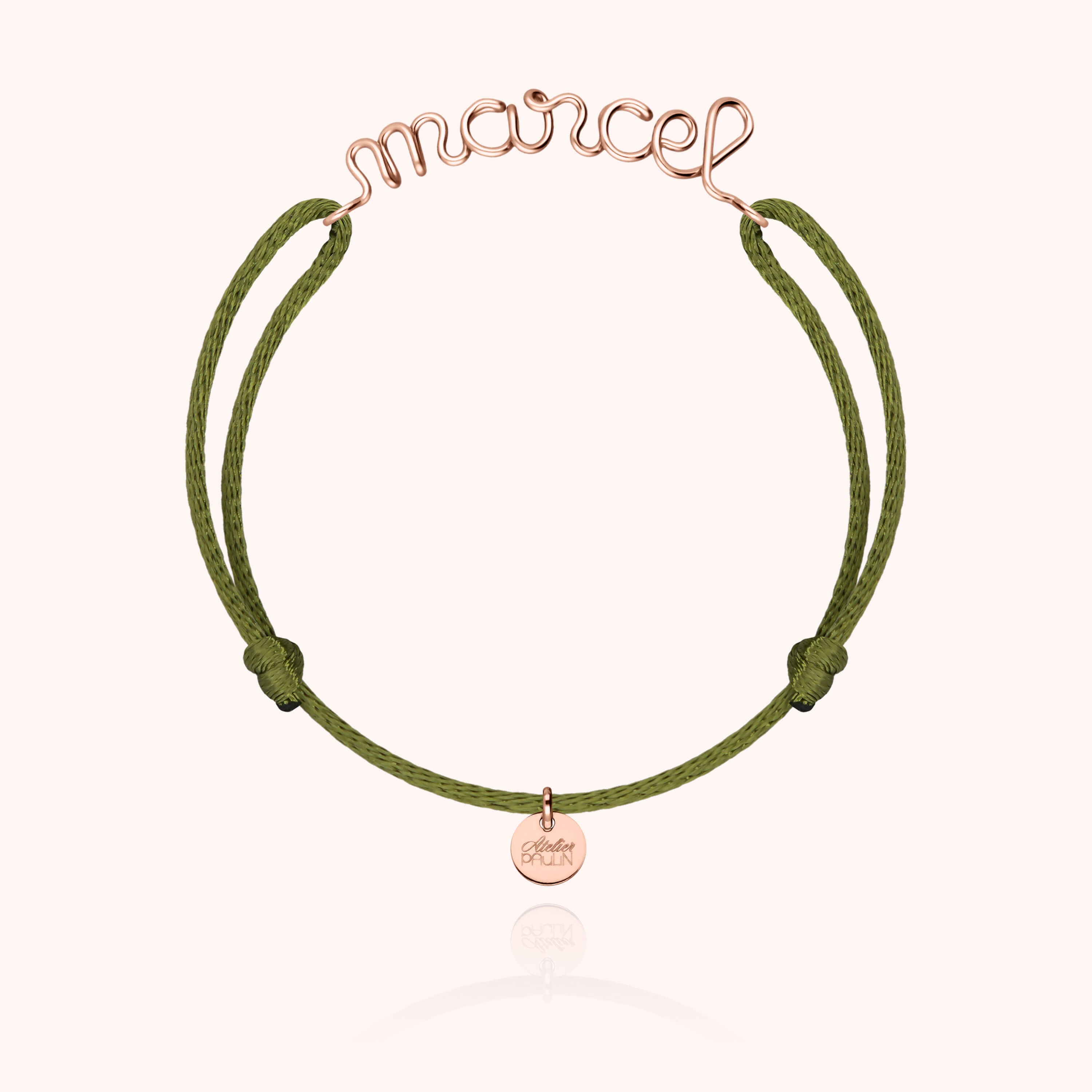 Bracelet Cordon Original Personnalisé - or rose 750/1000