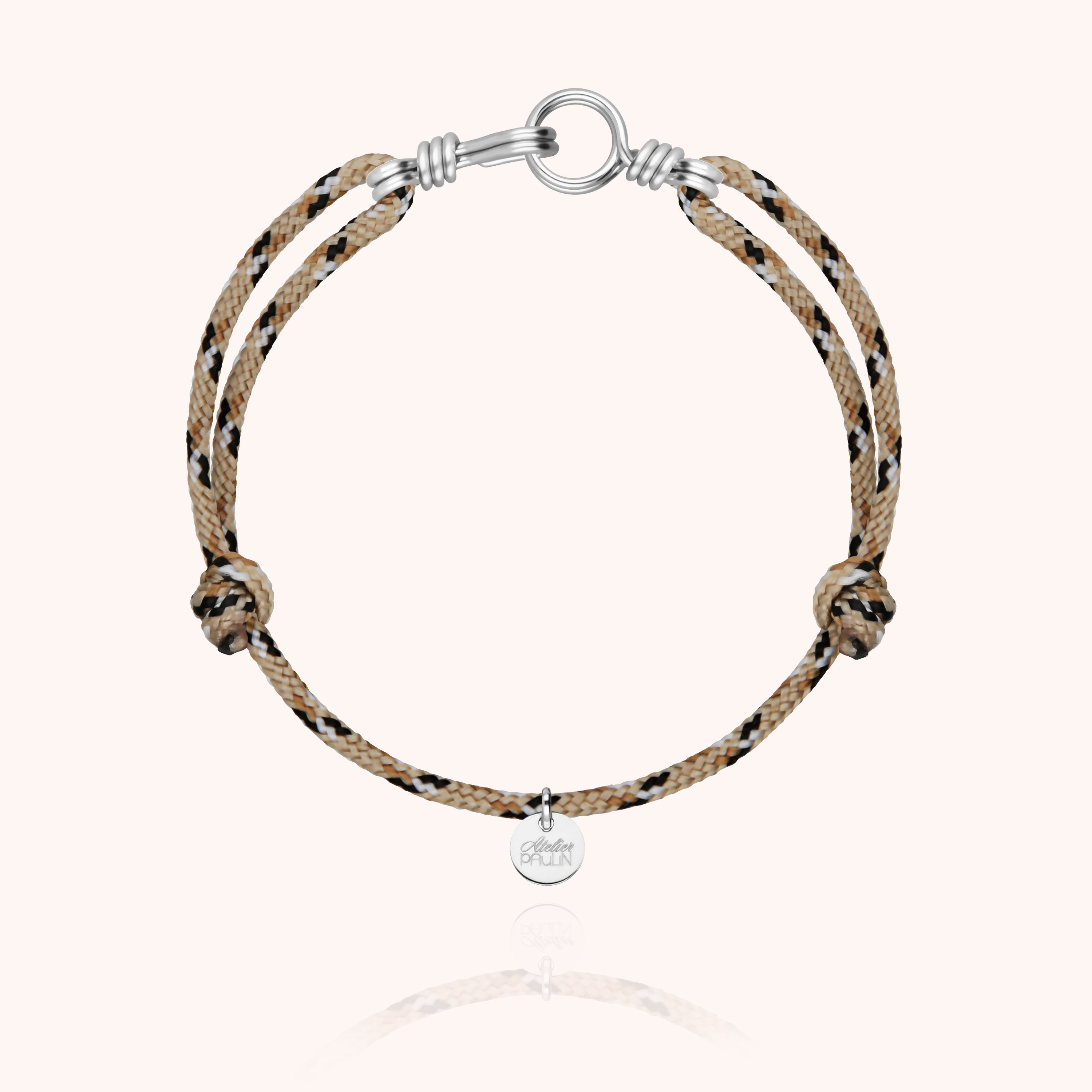 Bracelet Cordon Knot Attache moi — détail du fil métallique, argent sterling 925
