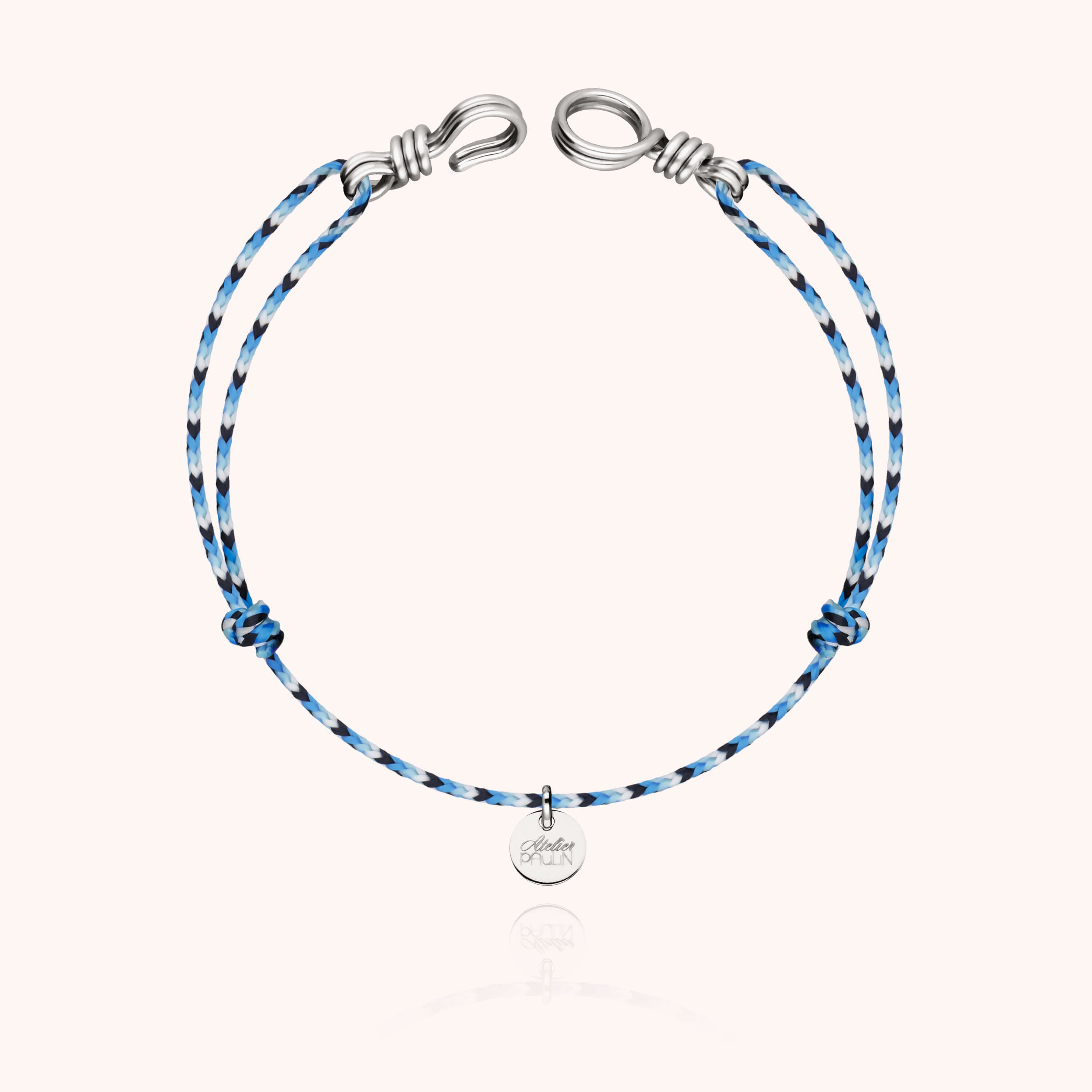 Bracelet Cord Slim Knot Attach me - silver