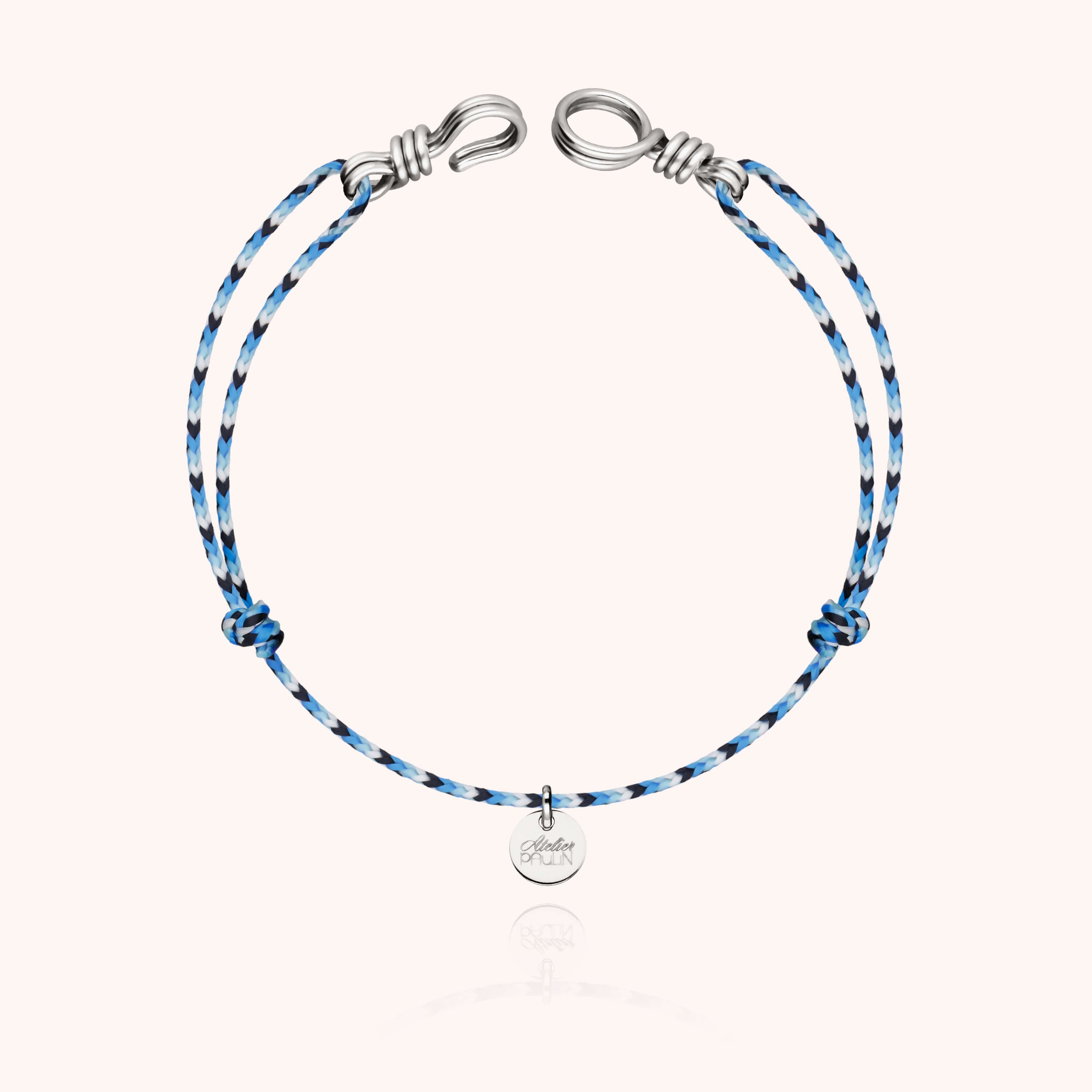 Bracelet Cordon Slim Knot Attache moi — détail façonnage à la main, argent sterling 925