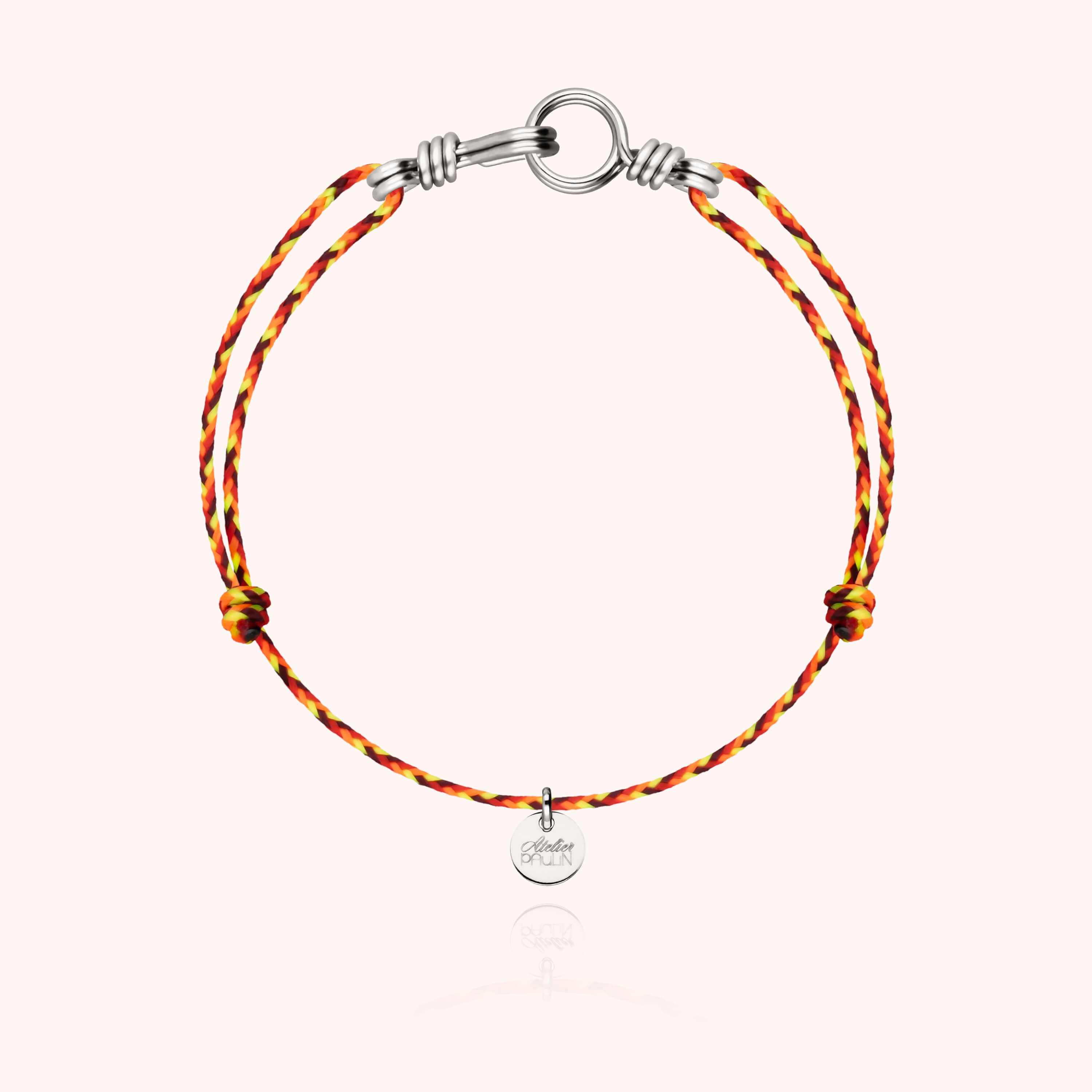 Bracelet Cord Slim Knot Attach me - silver