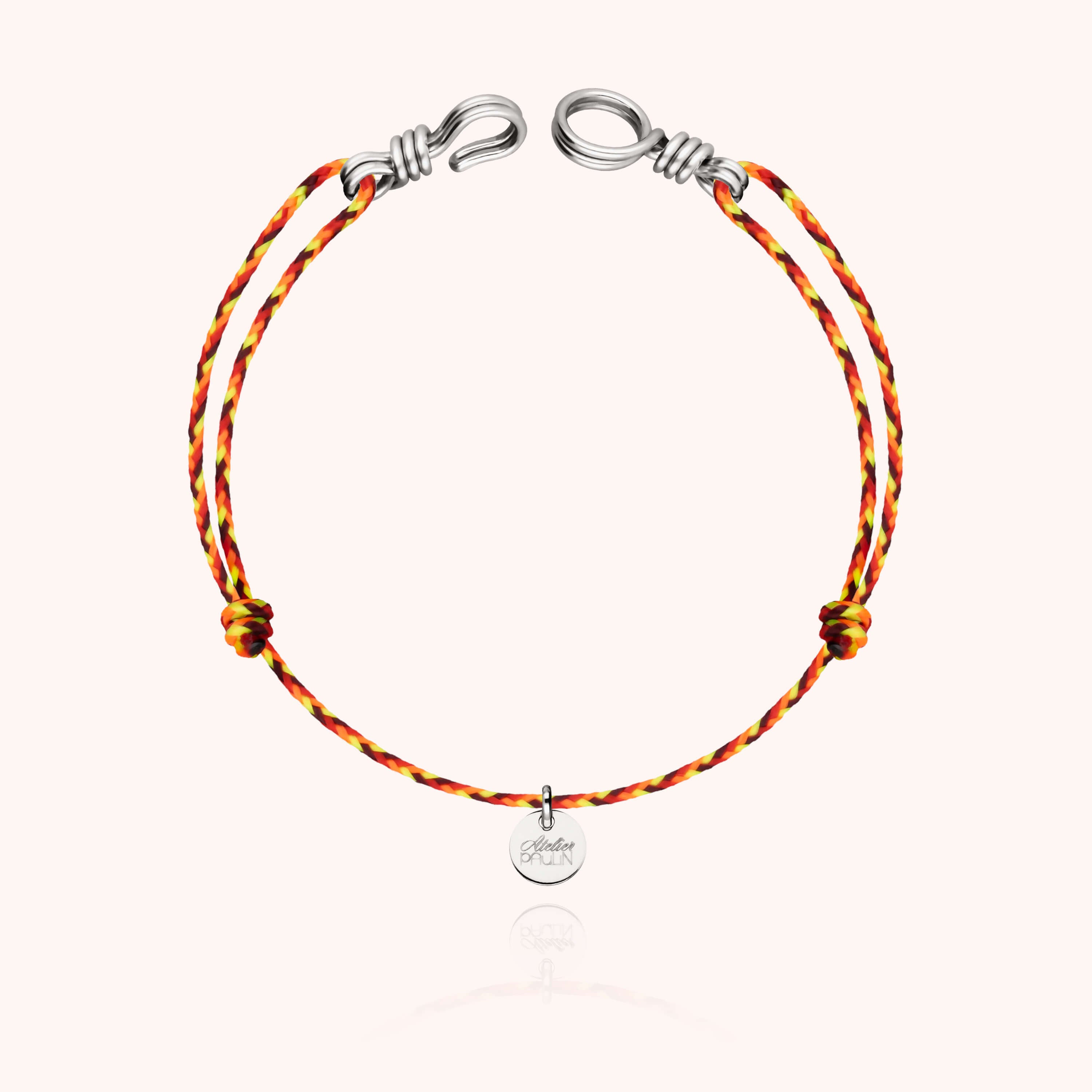 Bracelet Cord Slim Knot Attach me - silver