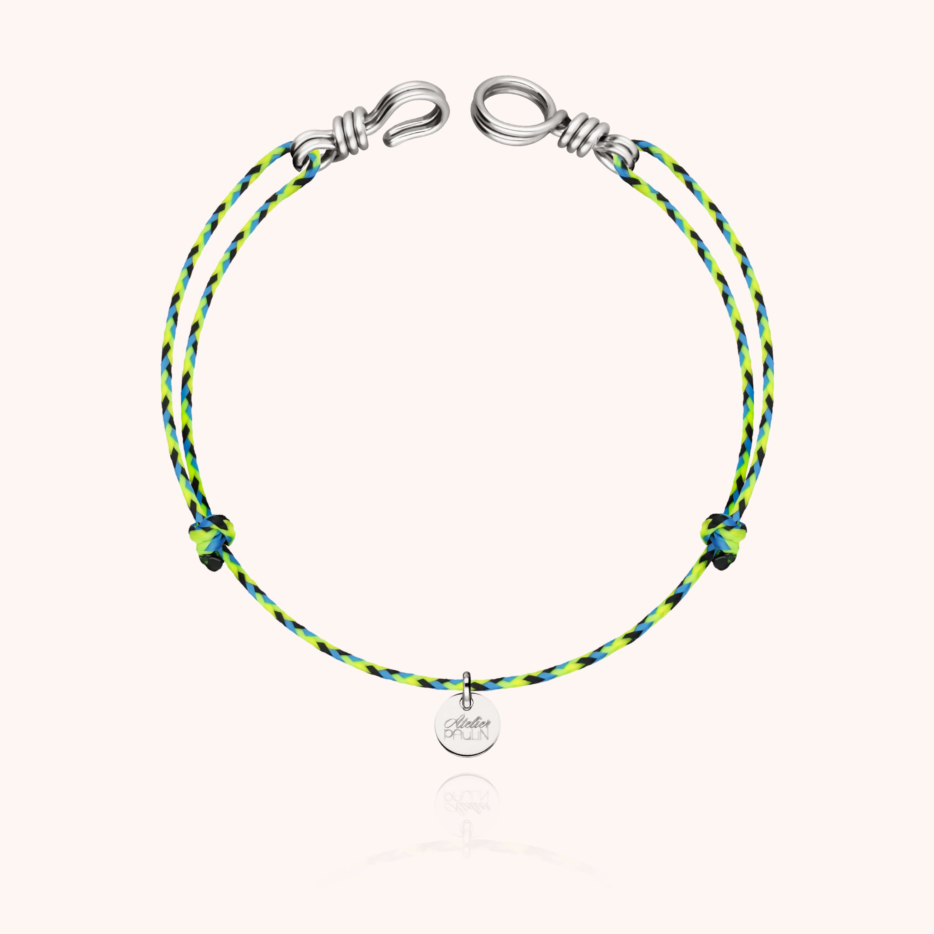 Bracelet Cord Slim Knot Attach me - silver