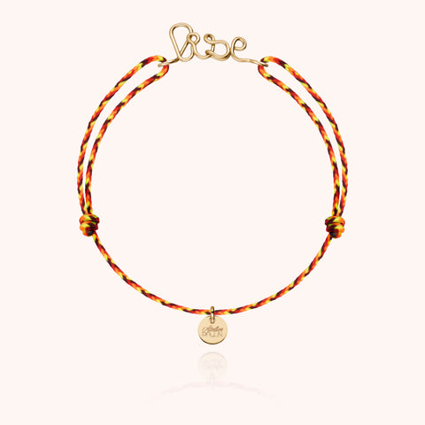 alternate image of Slim Knot Personalized Cord Bracelet - 14k yellow gold filled