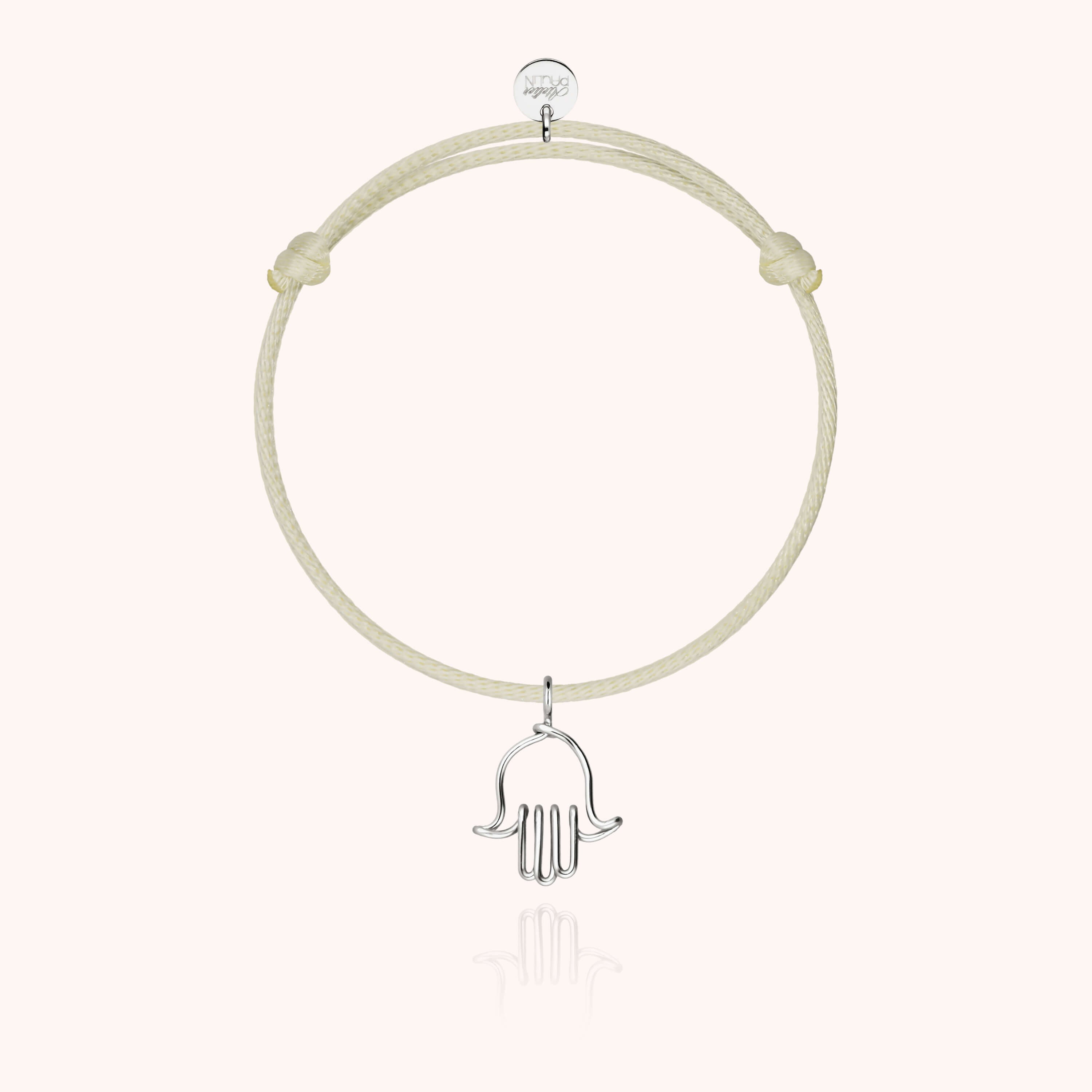 Bracelet Cordon Charms Symbolic Main de Fatma - argent