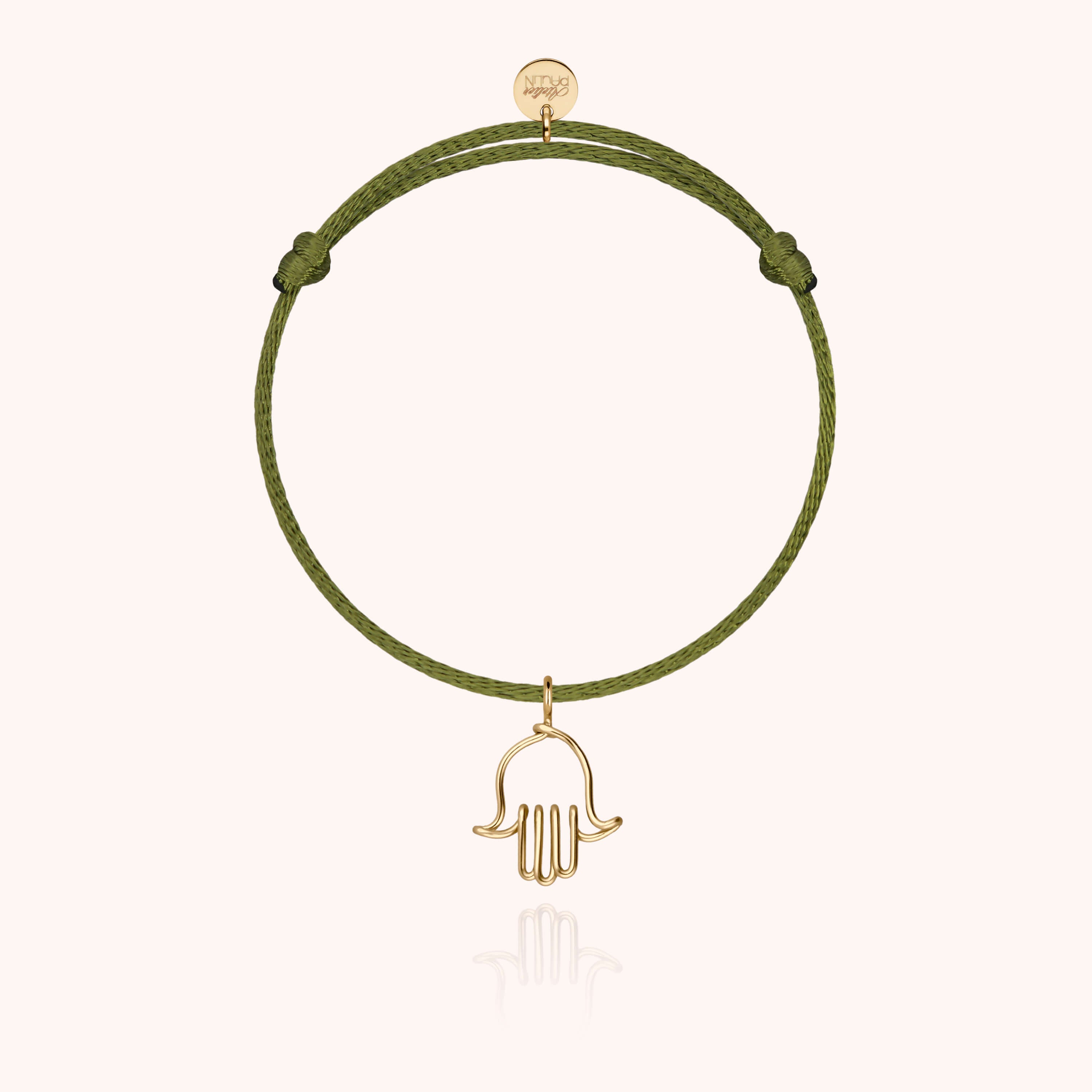 Bracelet Cordon Charms Symbolic Main de Fatma - or jaune 750/1000