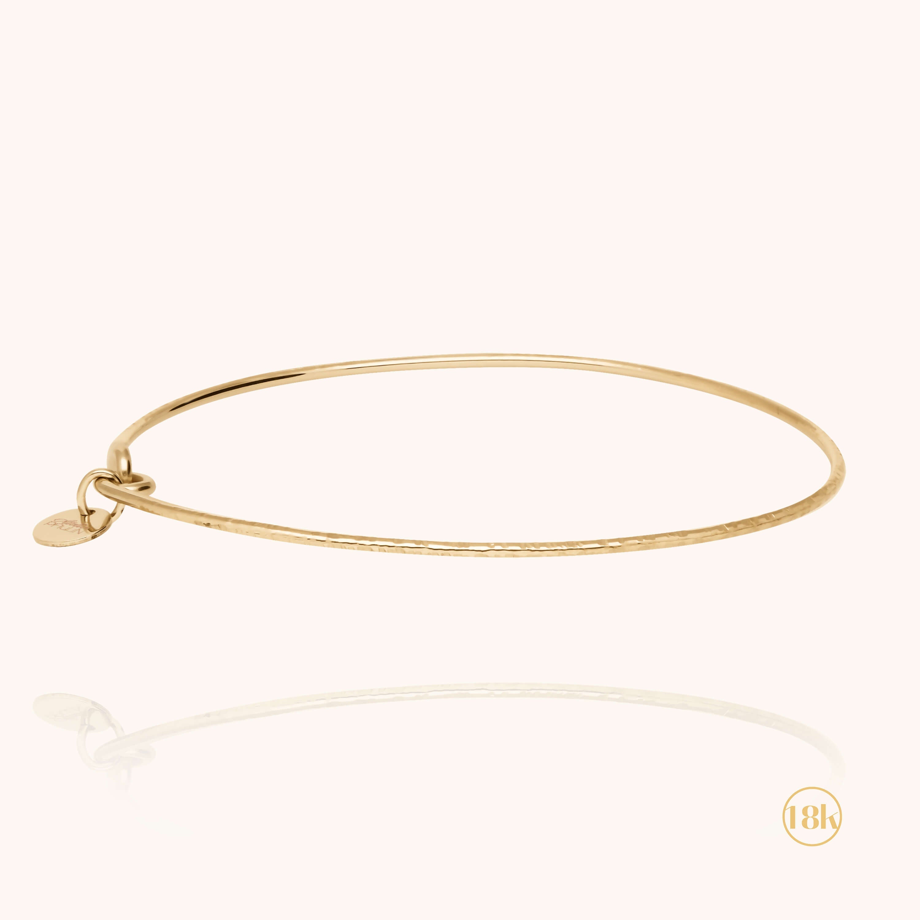Bracelet O Martelé en or jaune 18K — bijou artisanal fait main