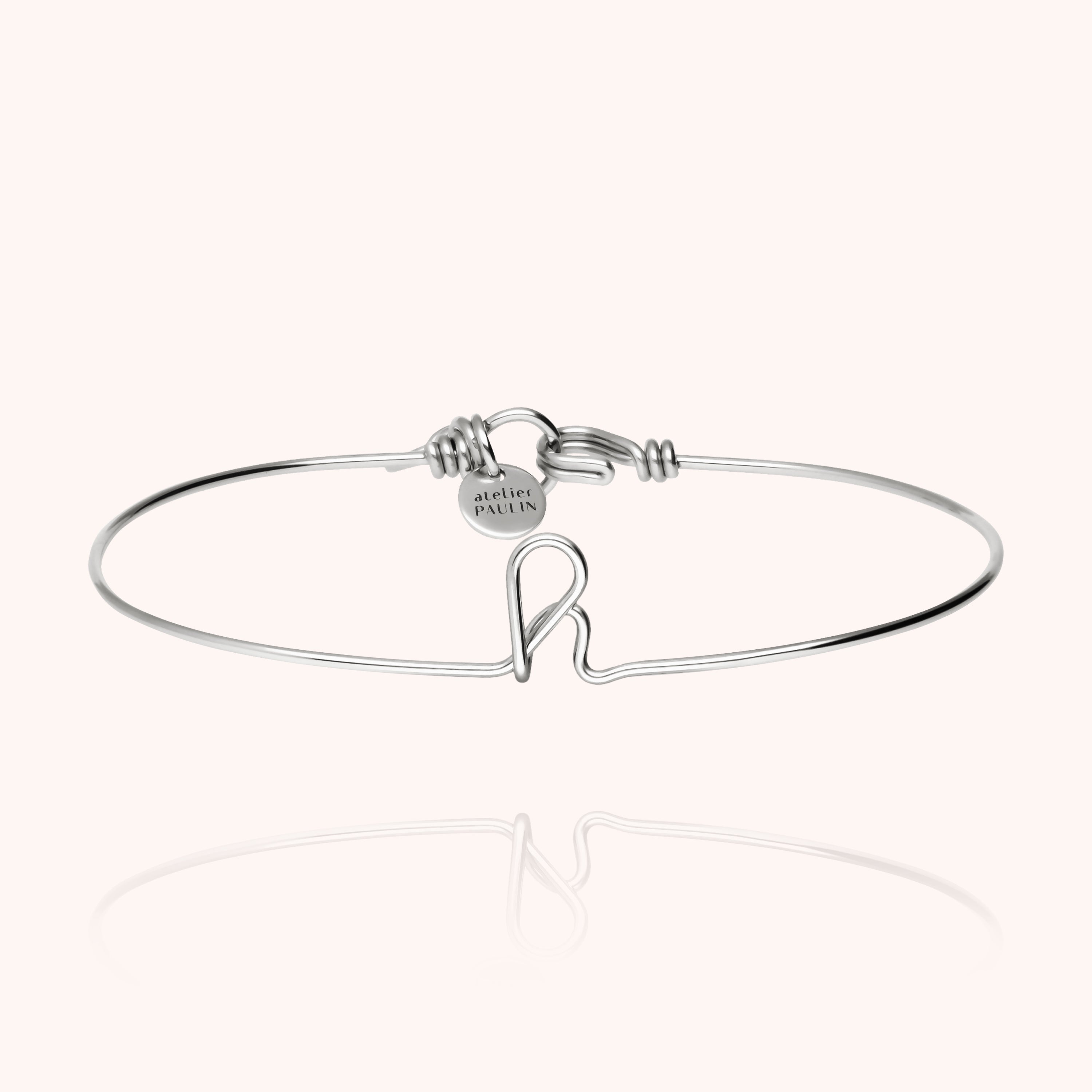 Bracelet Jonc Original Initiale — cadeau de luxe fait main Paris