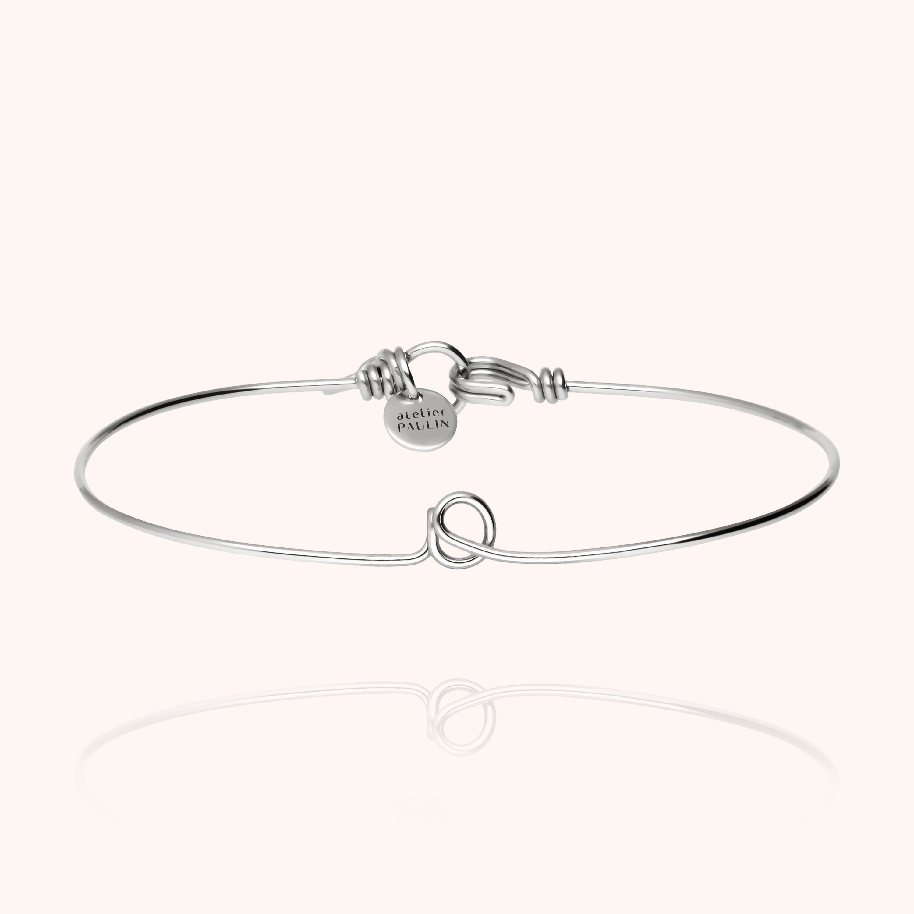 Bracelet Jonc Original Initiale en argent sterling 925 — bracelet personnalisable Atelier Paulin