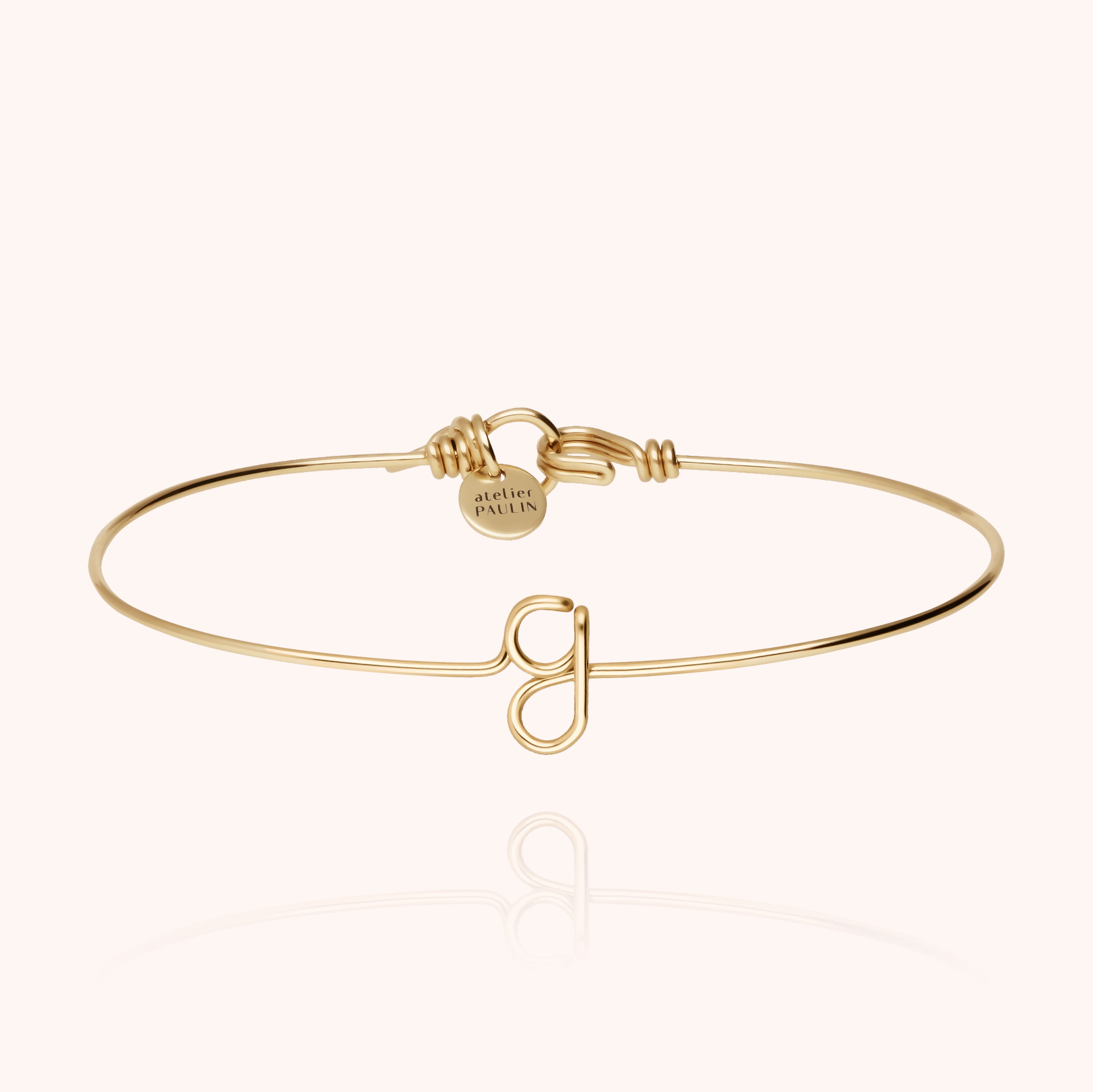 Bracelet Jonc Original Initiale — cadeau de luxe fait main Paris