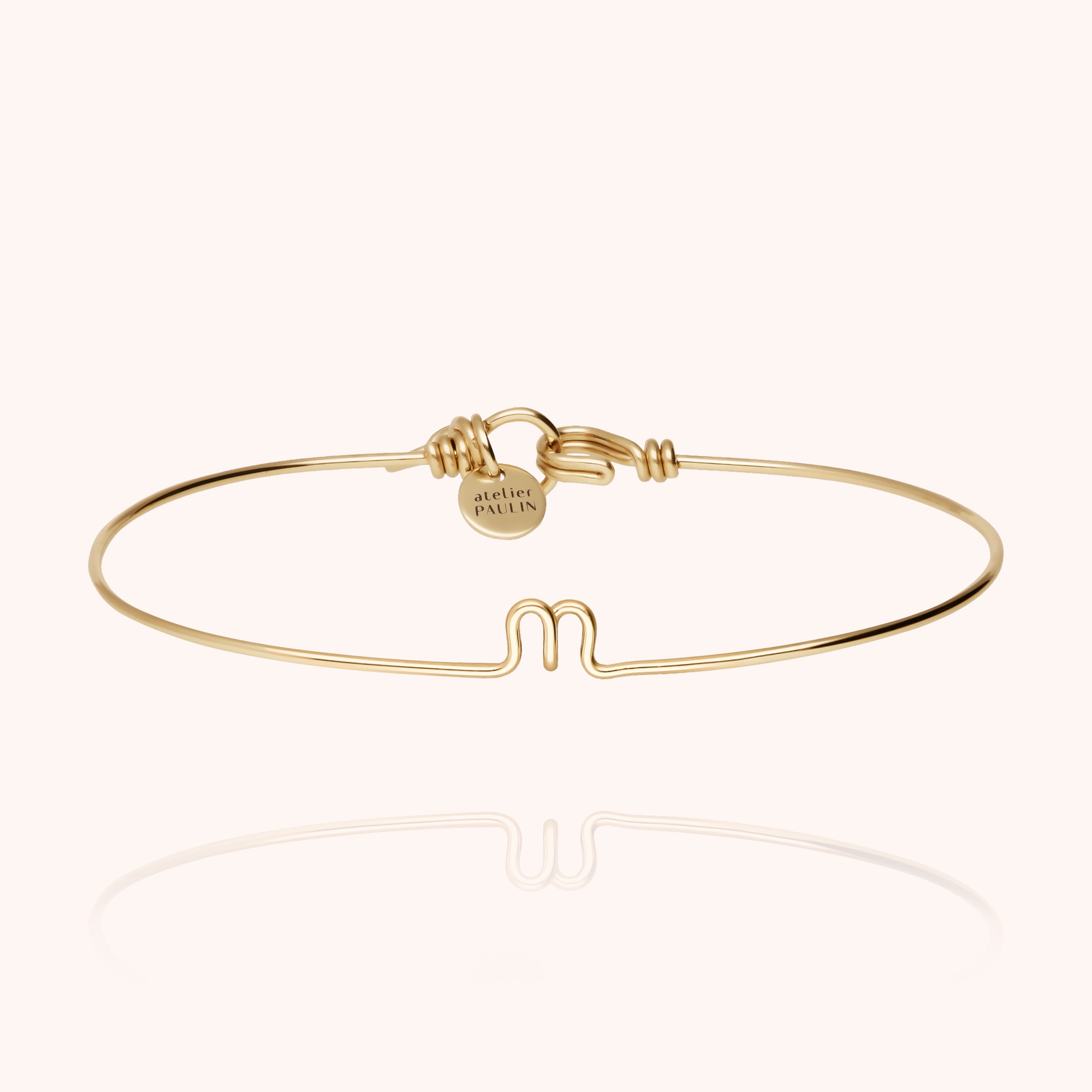 Original Initiale Bangle Bracelet - 14k yellow gold filled