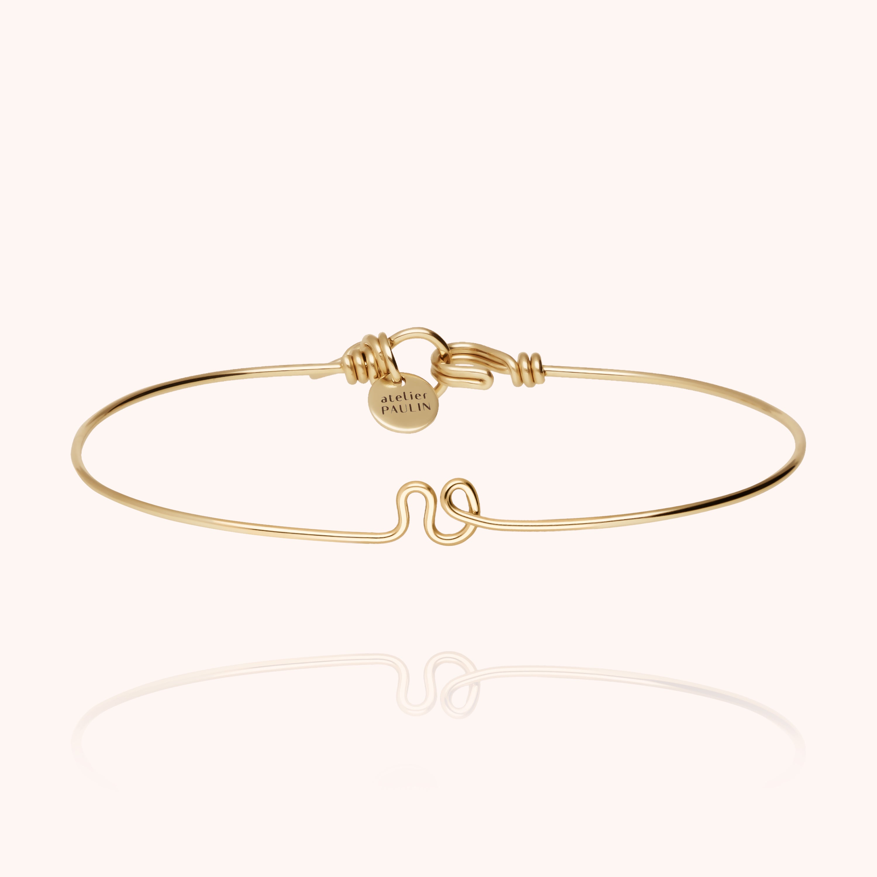 Bracelet Jonc Original Initiale — cadeau de luxe fait main Paris