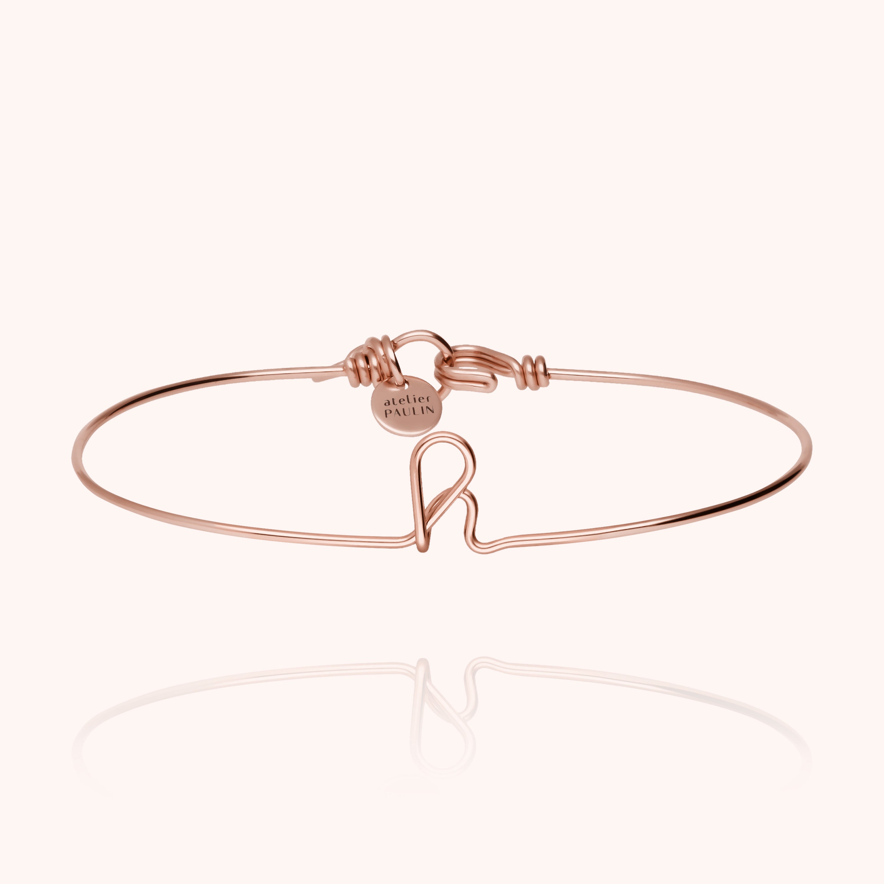 Bracelet Jonc Original Initiale — cadeau de luxe fait main Paris
