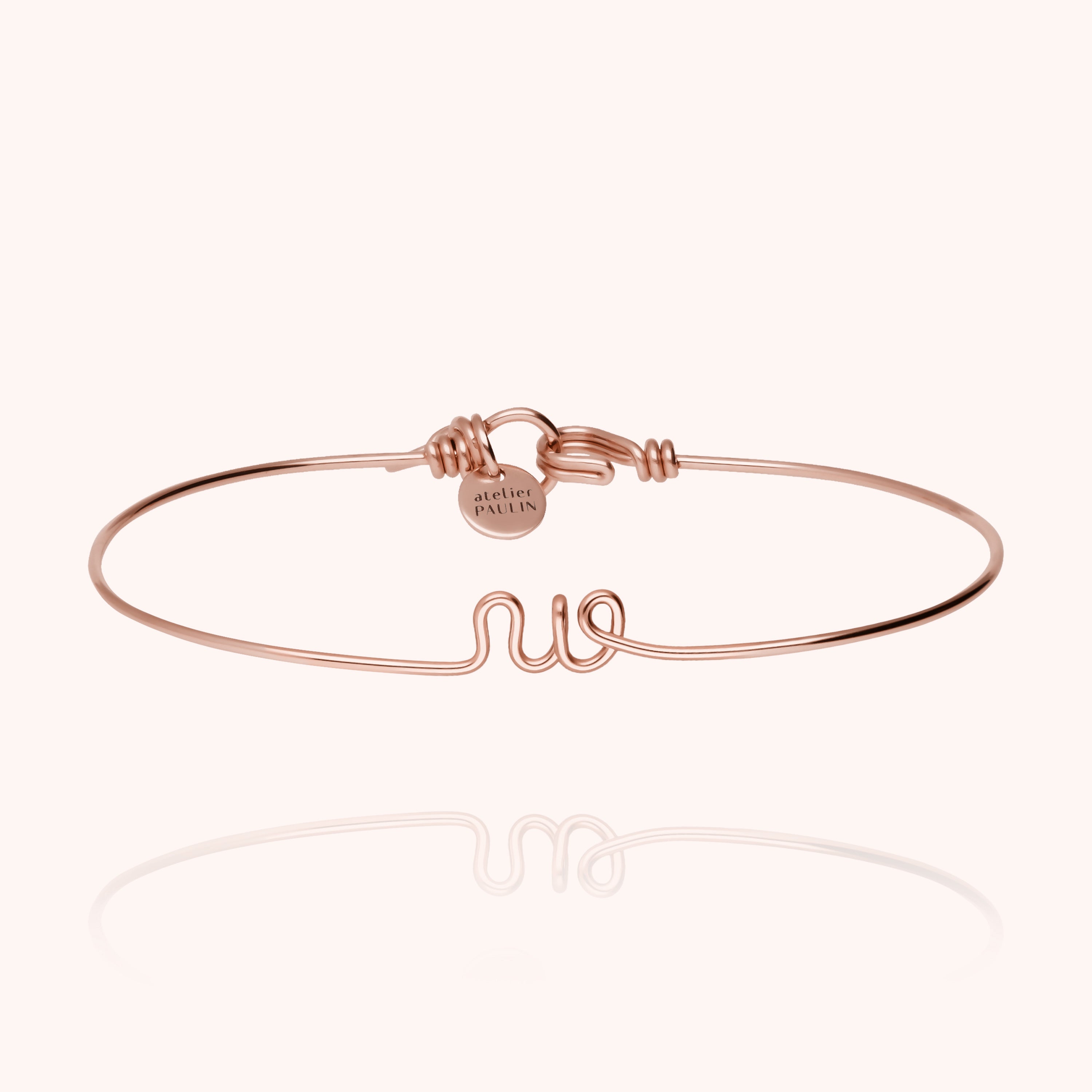 Bracelet Jonc Original Initiale — cadeau de luxe fait main Paris