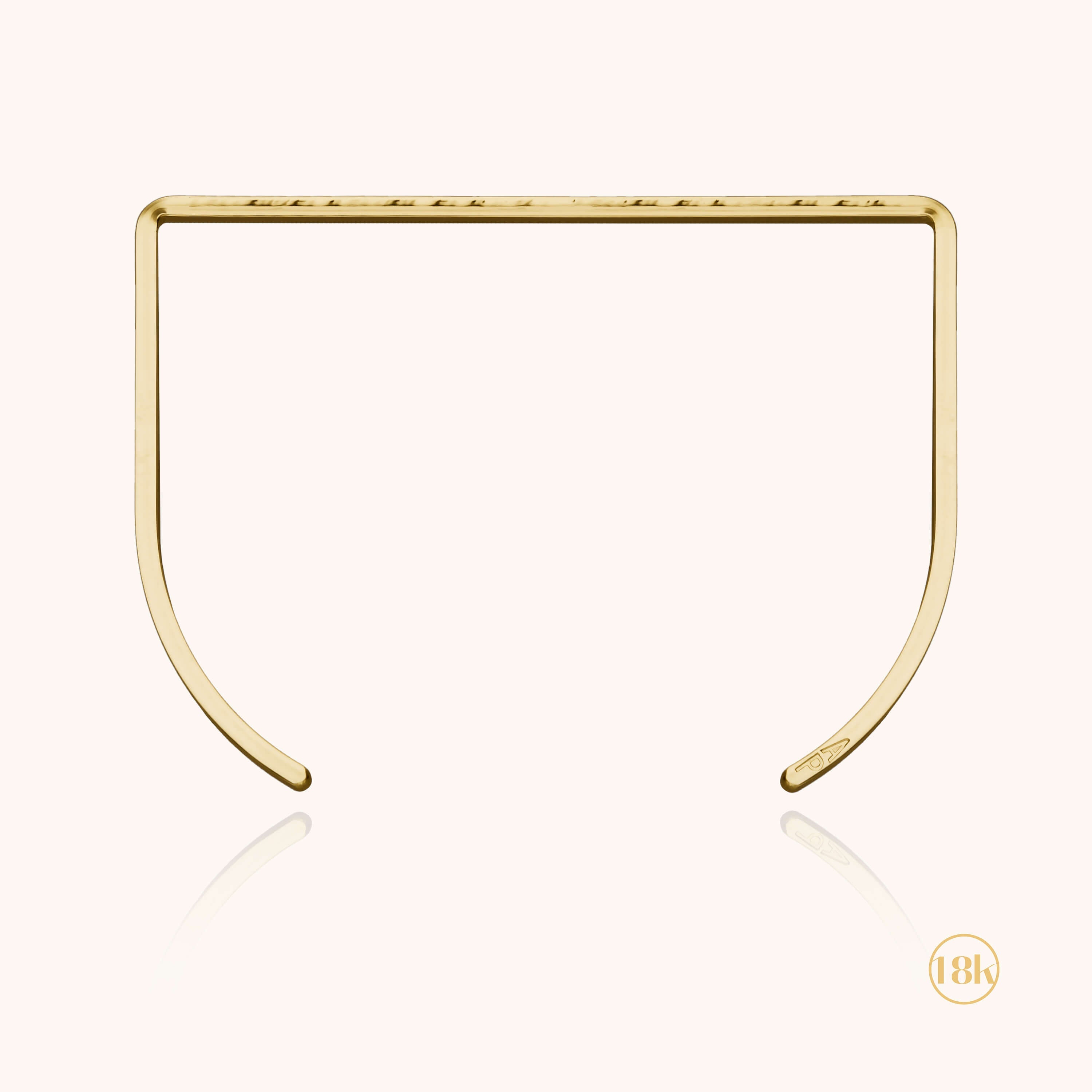 Bracelet Pi Squared Martelé - vermeil porté au poignet — livraison soigneuse garantie