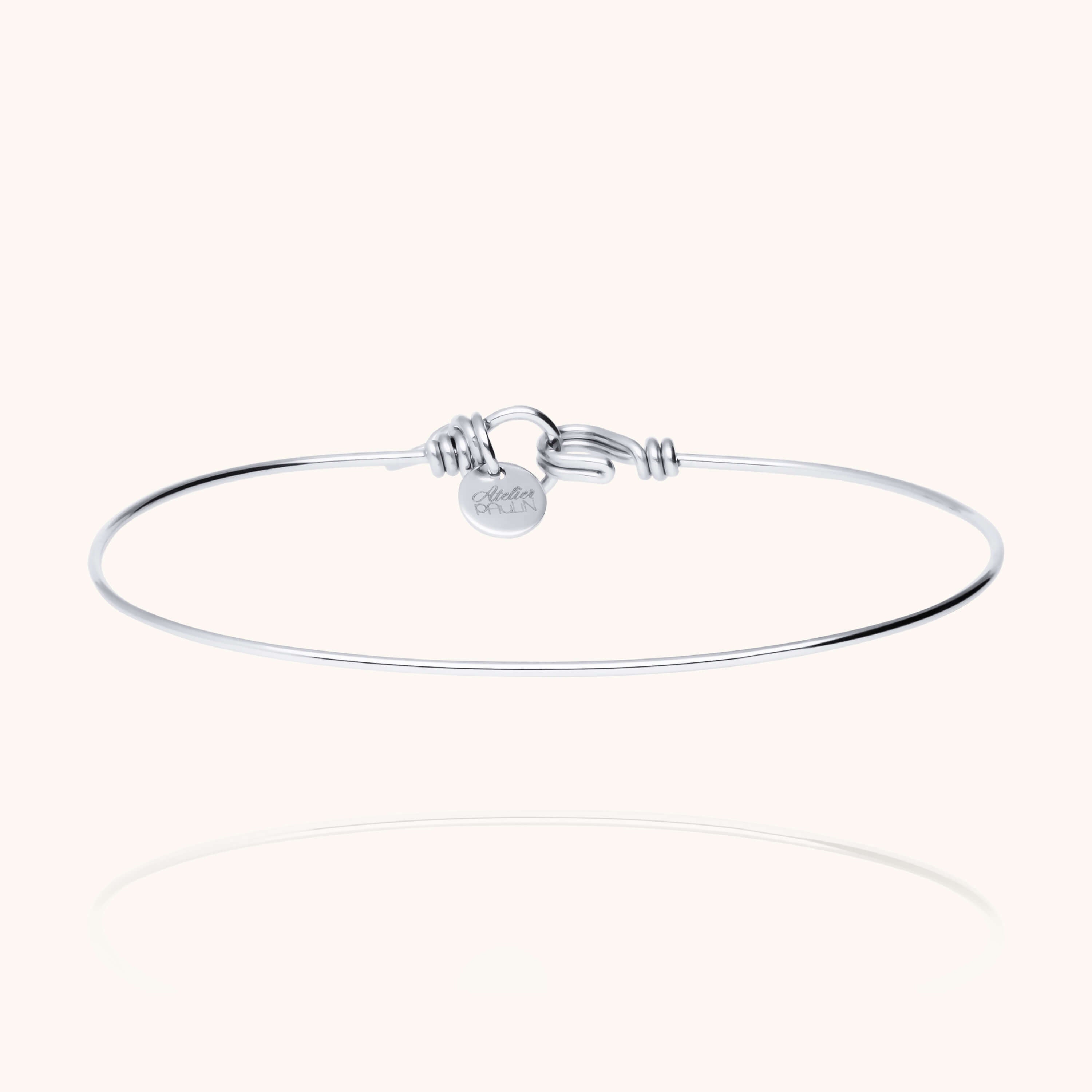 Bracelet Nude Pure en argent sterling 925 — façonné à la main à Paris
