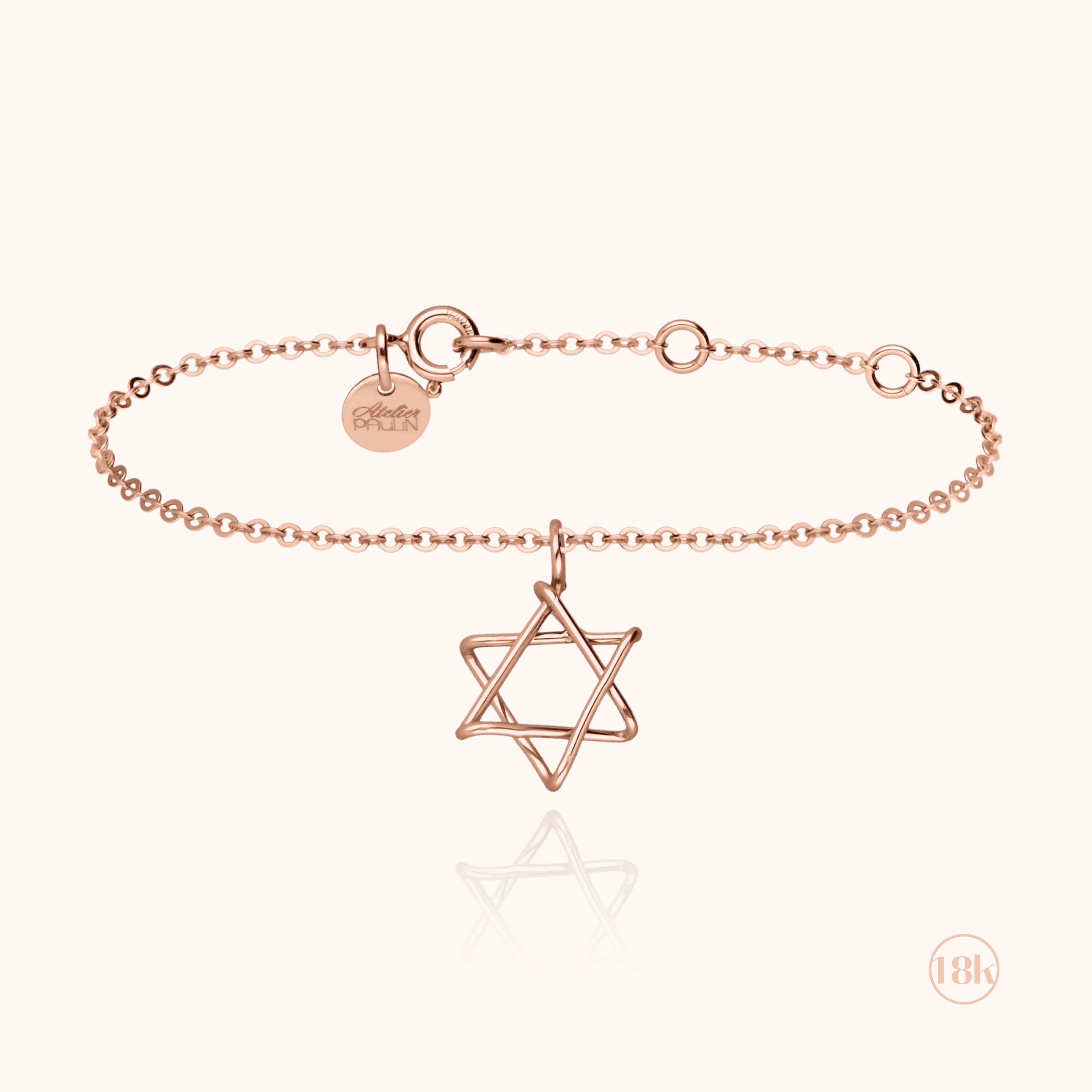 Bracelet Symbolic Charms Étoile de David - or rose 750/1000