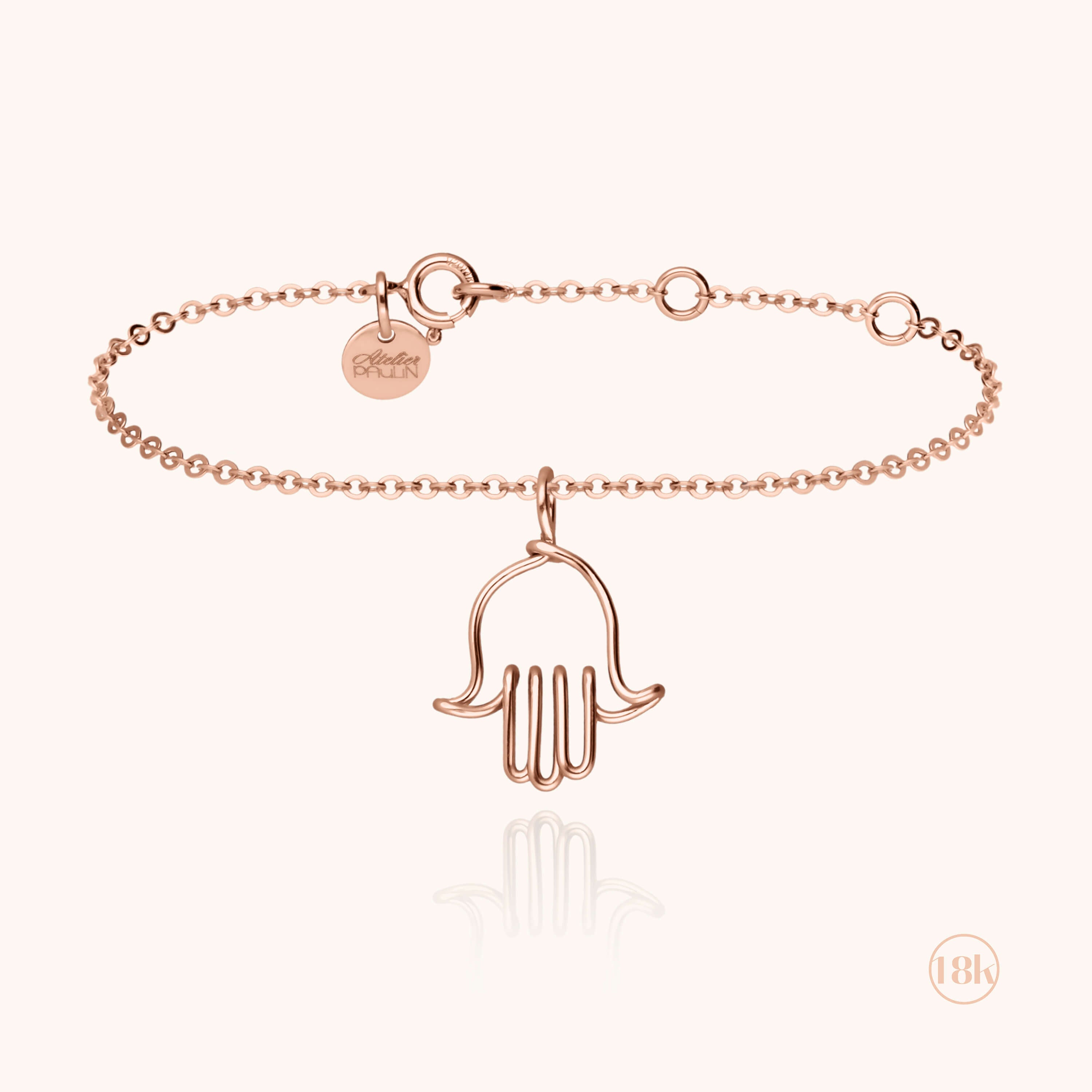 Bracelet Symbolic Charms Main de Fatma - or rose 750/1000