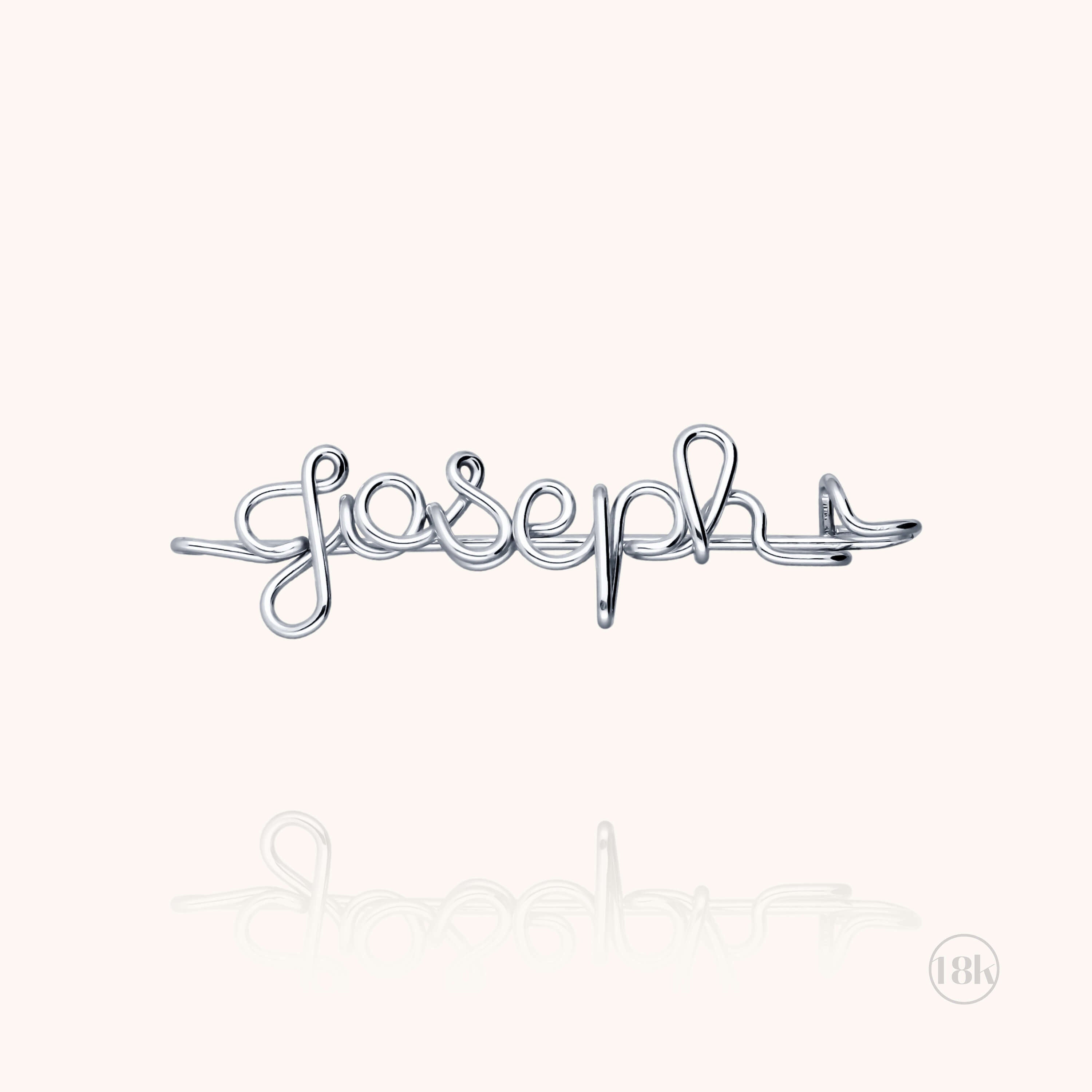 Broche Originale Personnalisée en or blanc 18K — bijou fait main Atelier Paulin