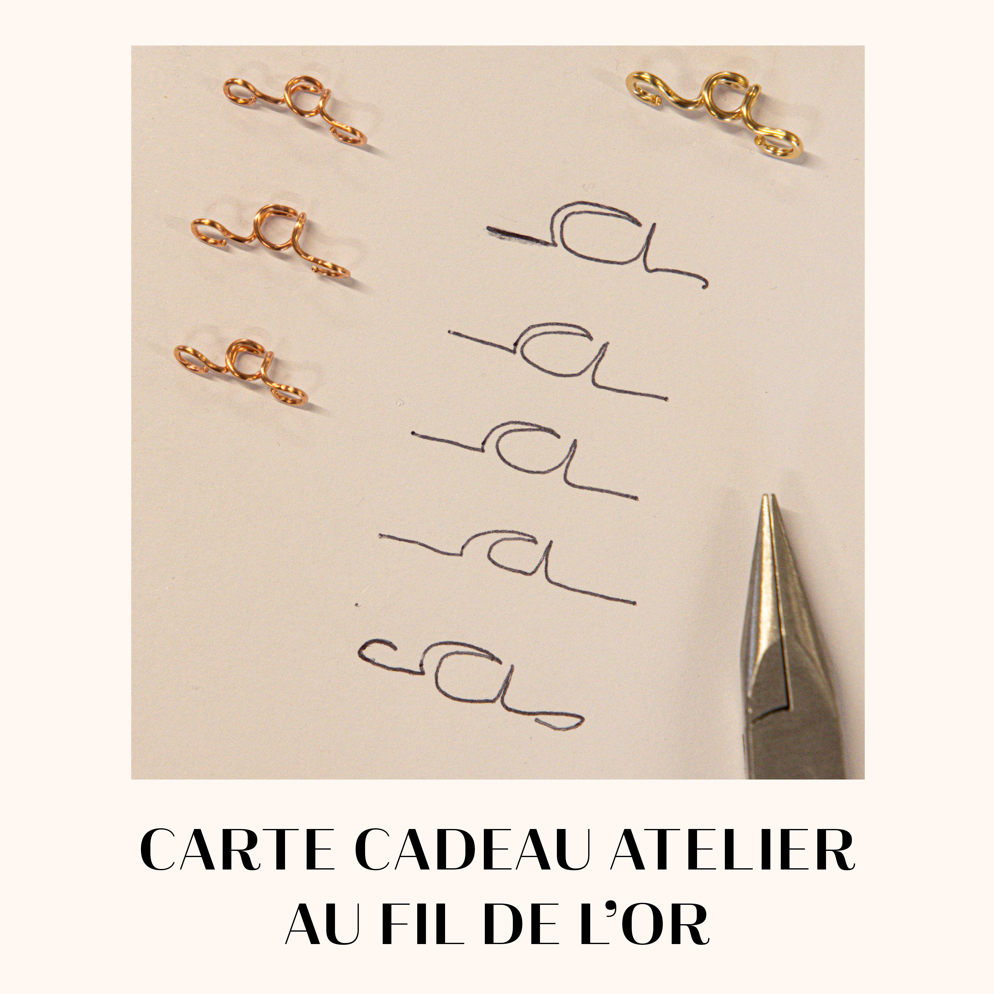 Carte Cadeau Atelier Au fil de l'or