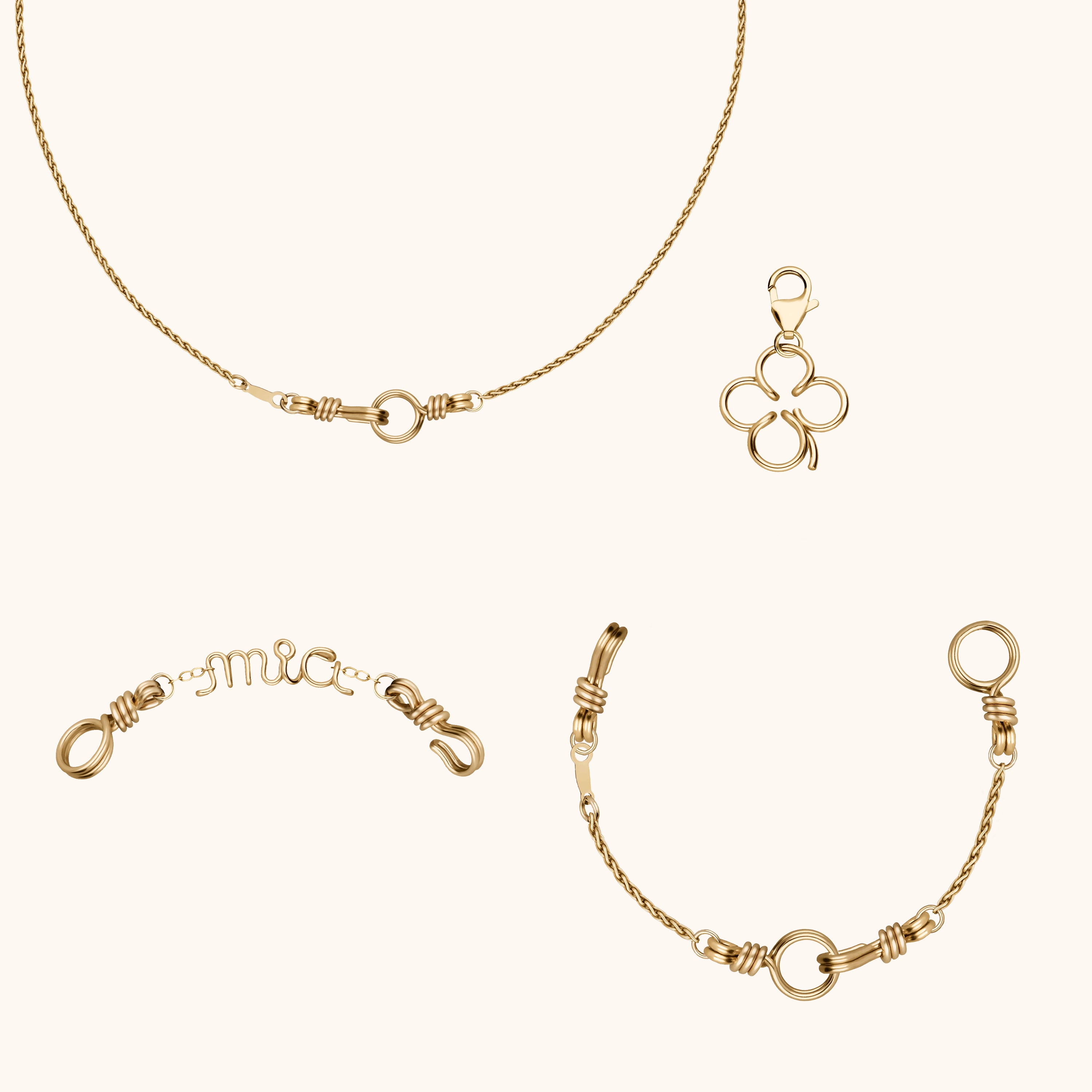 Attache moi Chain Gift Set - 14k yellow gold filled