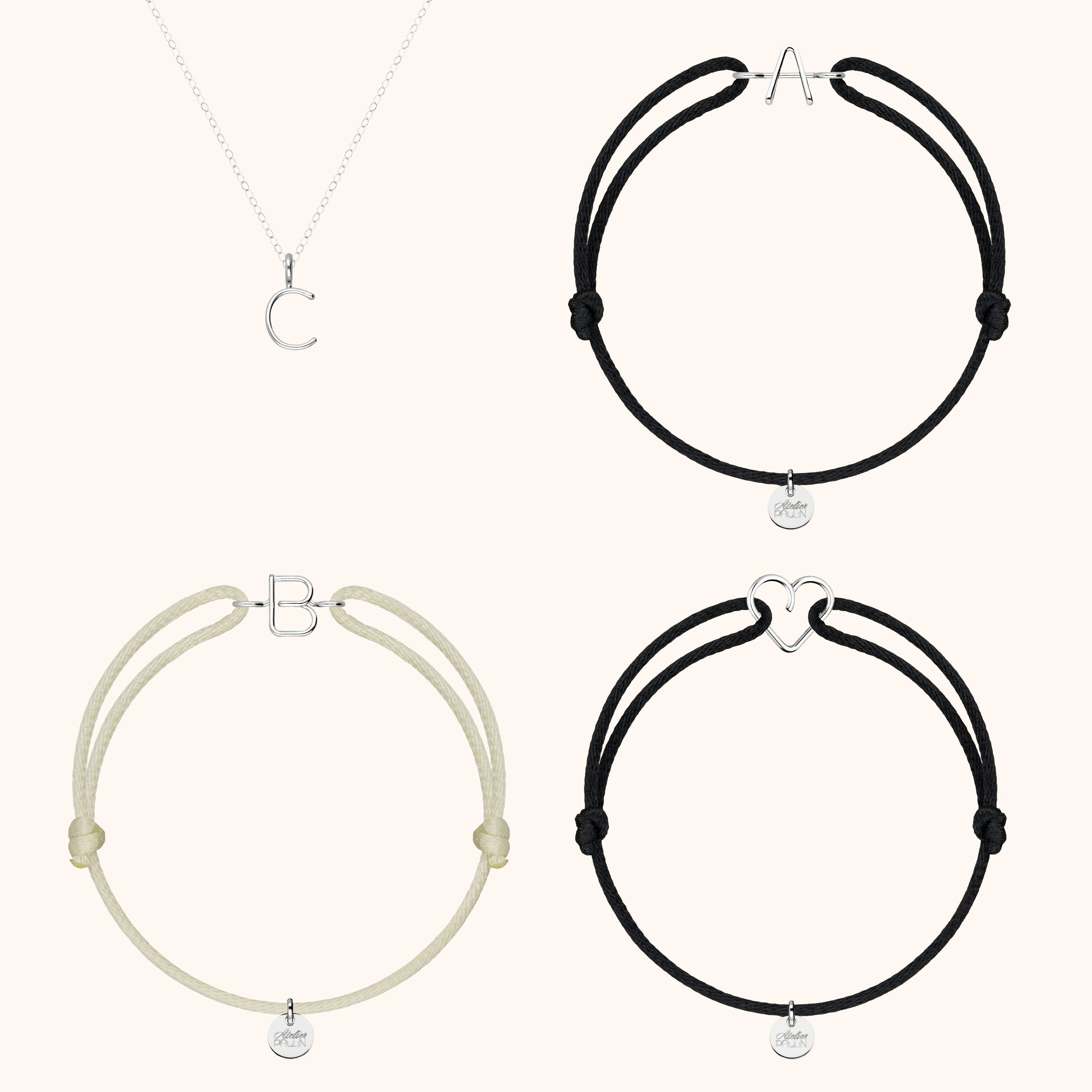 Coffret L'Initiale - or blanc 750/1000