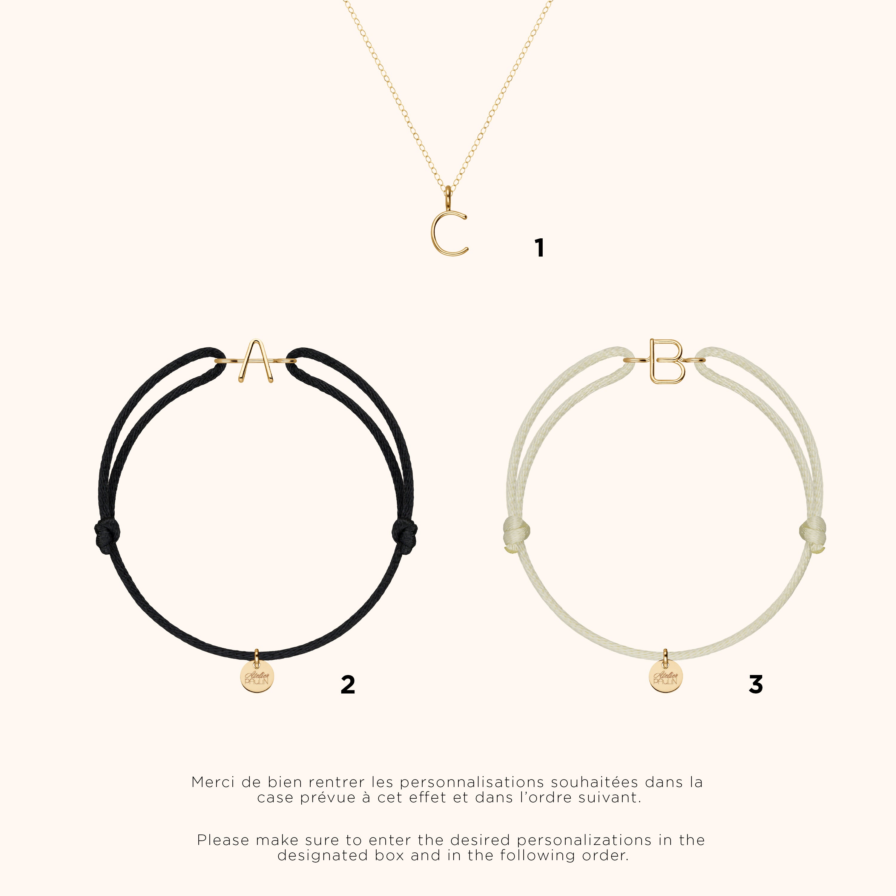 Coffret L'Initiale - or jaune 750/1000