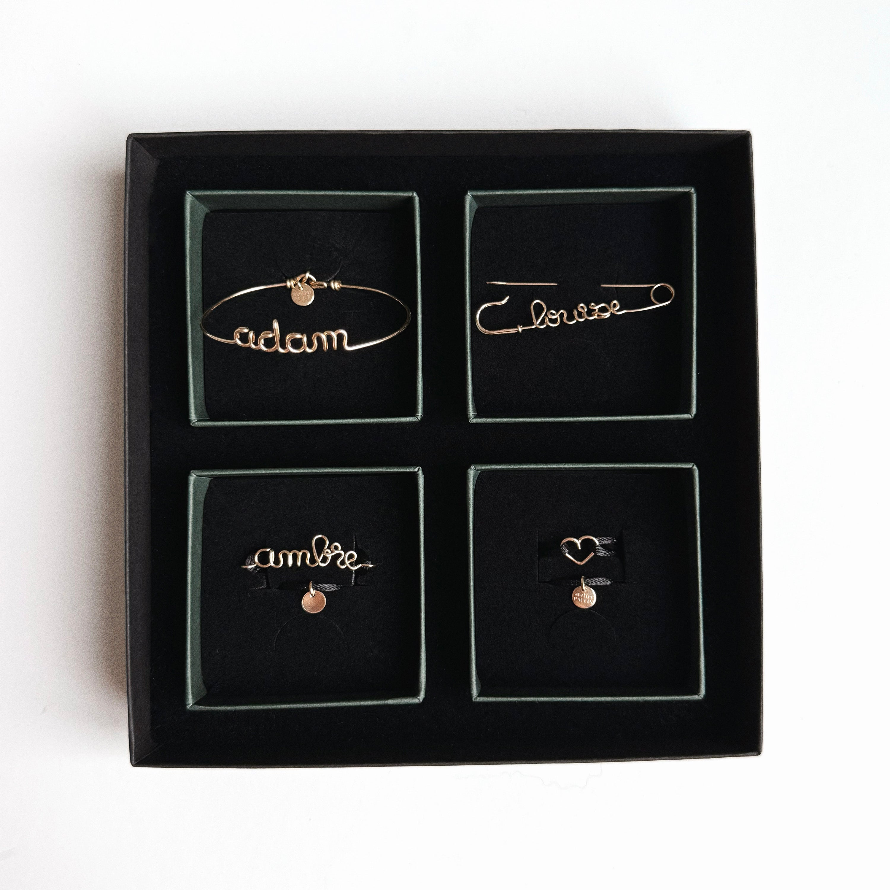 Coffret L'Original - or jaune laminé initiale gold filled 14k Atelier Paulin