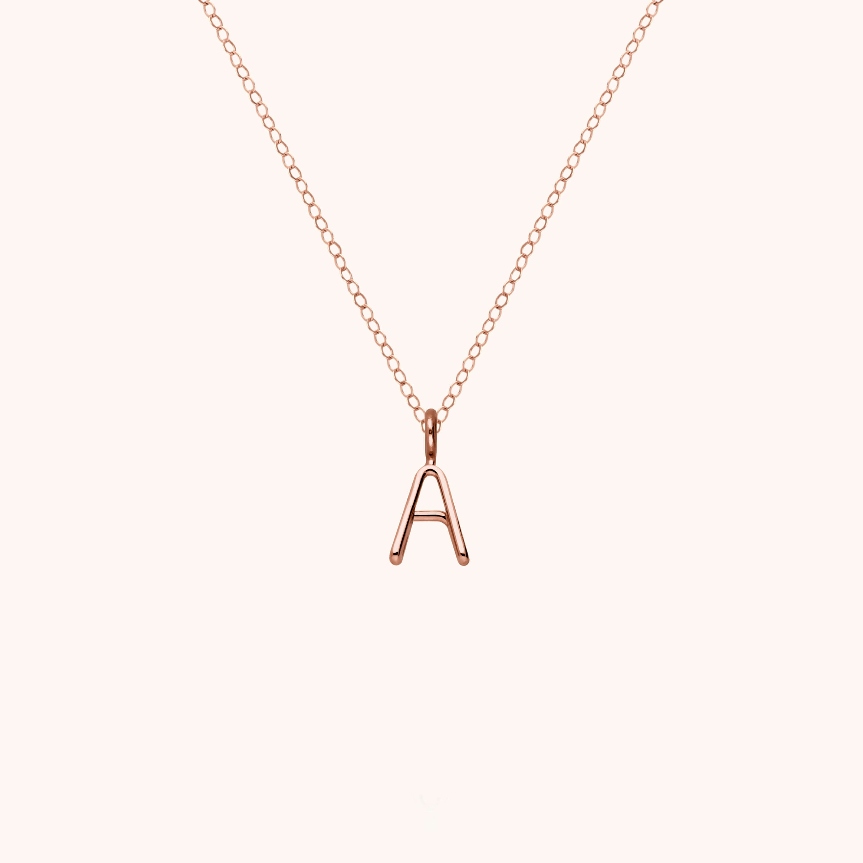 Collier Capital Initiale - or rose 750/1000