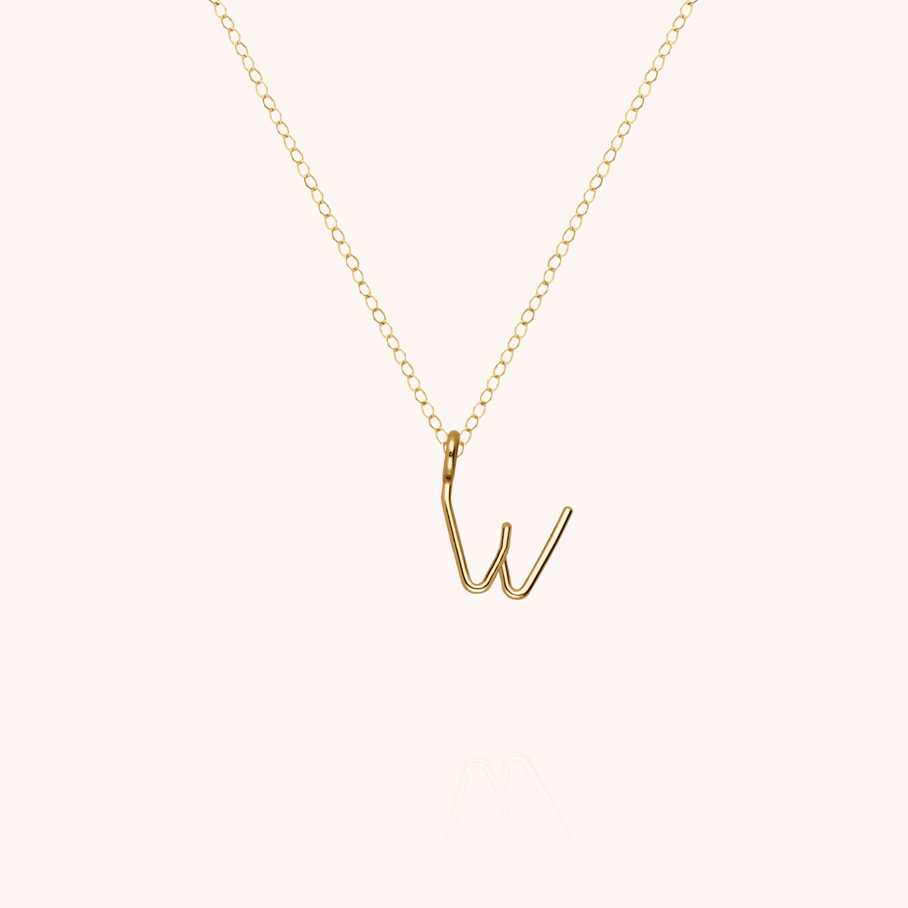 Initial Capital Necklace - yellow gold 750/1000