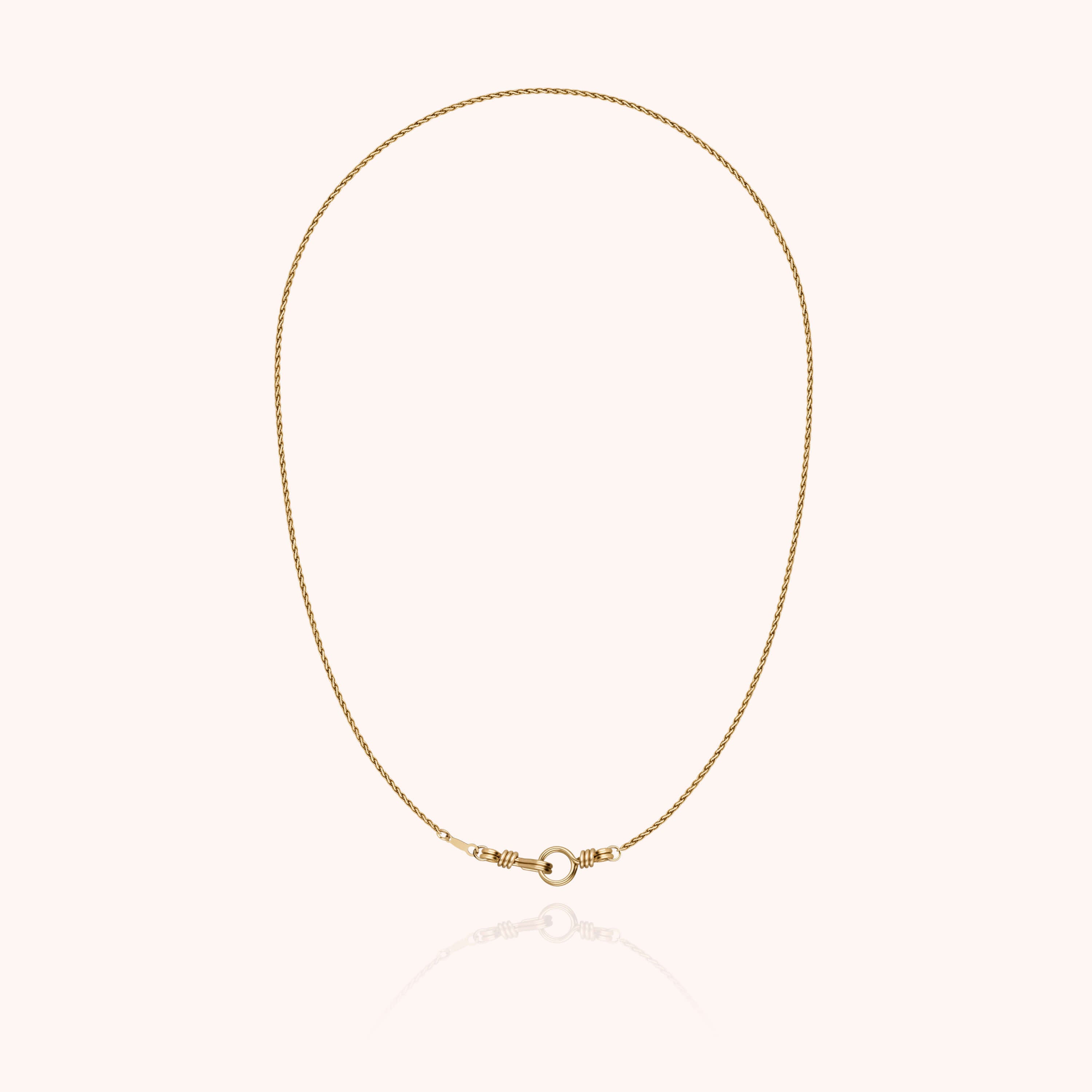 Collier Chaîne Rope Attache moi en or jaune laminé — bijou artisanal fait main