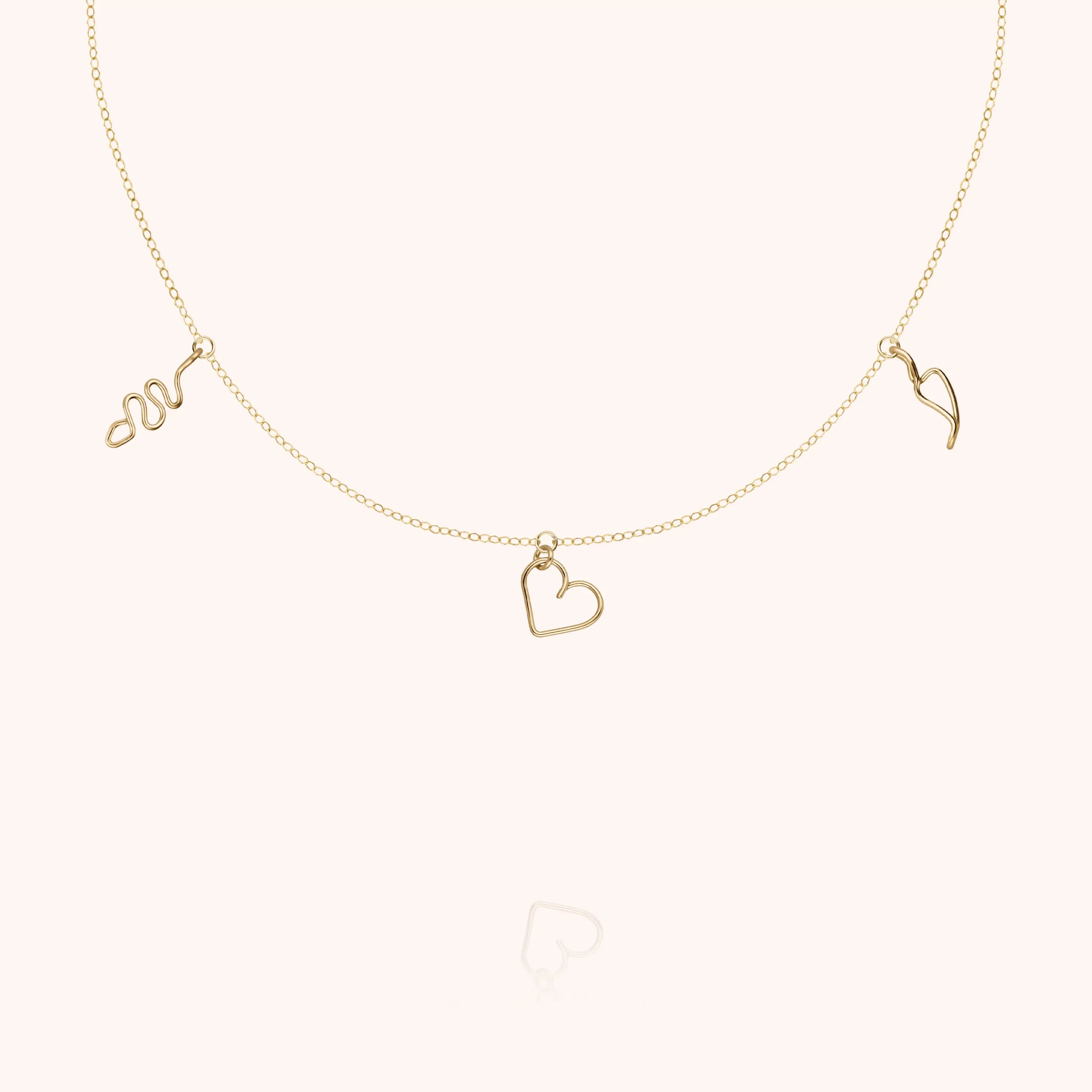 Collier Charms Dare to Love Me initiale Atelier Paulin